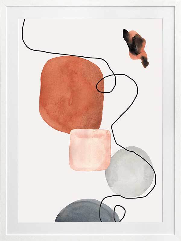 Down the Line I Framed Art Print - Modern Wall Decor for Living Room, Bedroom & Office - Ready to Hang Canvas Painting for Home & Office Decor