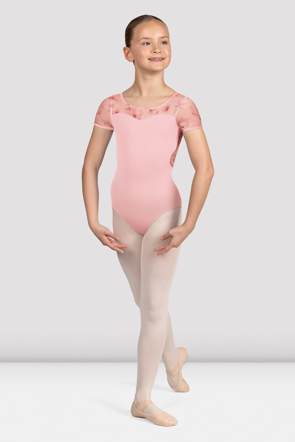 Girls Remi Floral Cap Sleeve Leotard - Ballet Dancewear for Toddlers & Kids - Perfect for Recitals, Dance Classes & Gymnastics Practice
