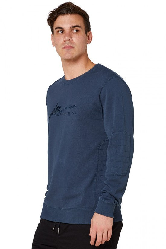 Champion Men's Crew Neck Sweatshirt - Midnight Ink - Soft Cotton Pullover for Casual Wear & Gym Workouts