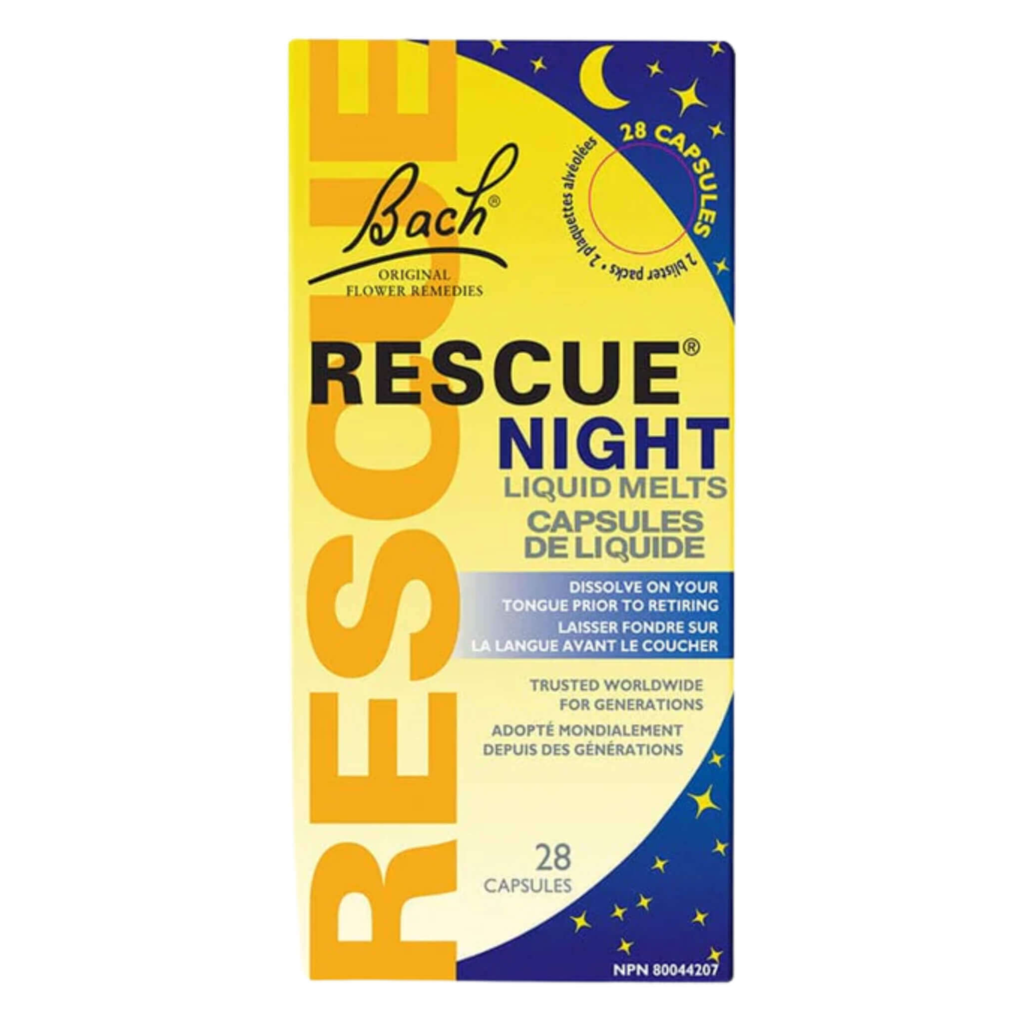 Rescue Remedy Night Liquid Melts for Stress Relief & Sleep Support - Natural Sleep Aid Drops for Adults - Perfect for Nighttime Relaxation & Anxiety Relief Before Bed