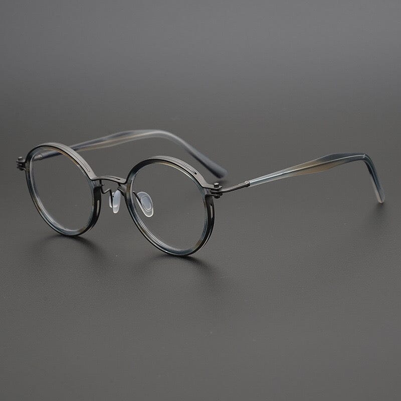 Vintage Round Acetate Eyeglass Frames - Tate Retro Style Glasses for Men & Women - Perfect for Reading, Fashion, and Everyday Use