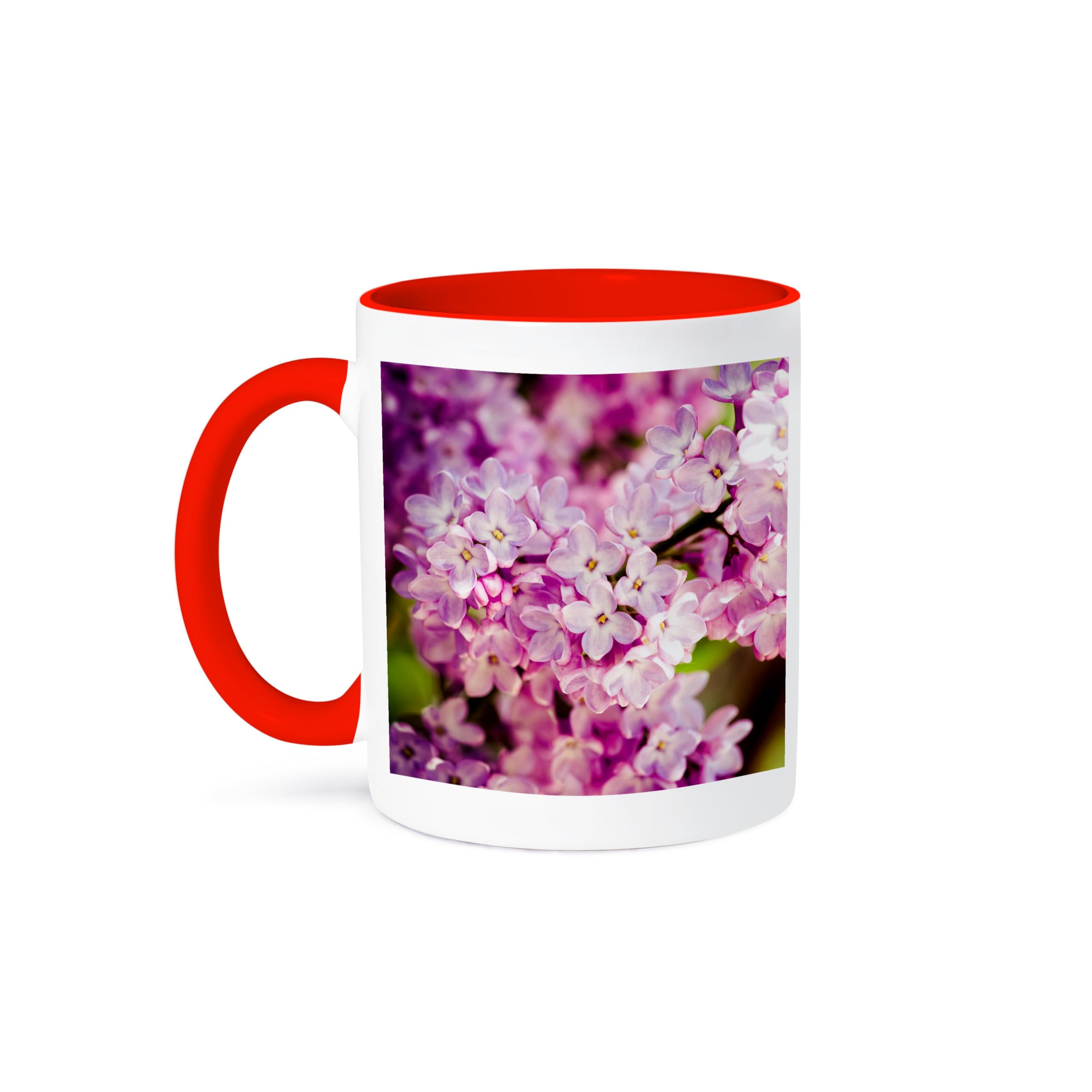 3D Rose 15oz Two-Tone Red and White Ceramic Coffee Mug - Perfect for Home, Office, or Gift Giving