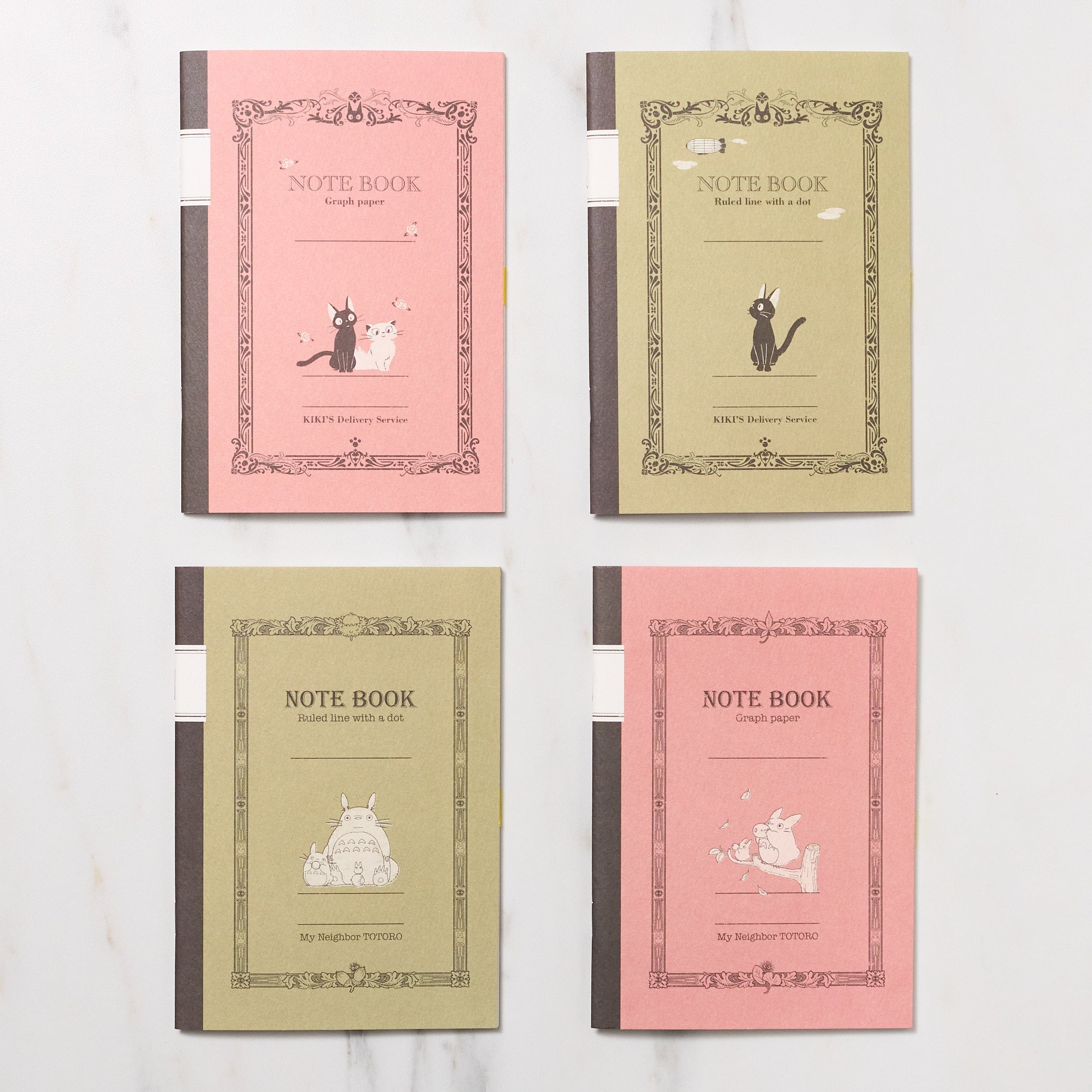 Studio Ghibli B6 Notebook Set - Spirited Away, My Neighbor Totoro & Howl's Moving Castle Anime Design - Perfect for Journaling, Note Taking & Gift Giving