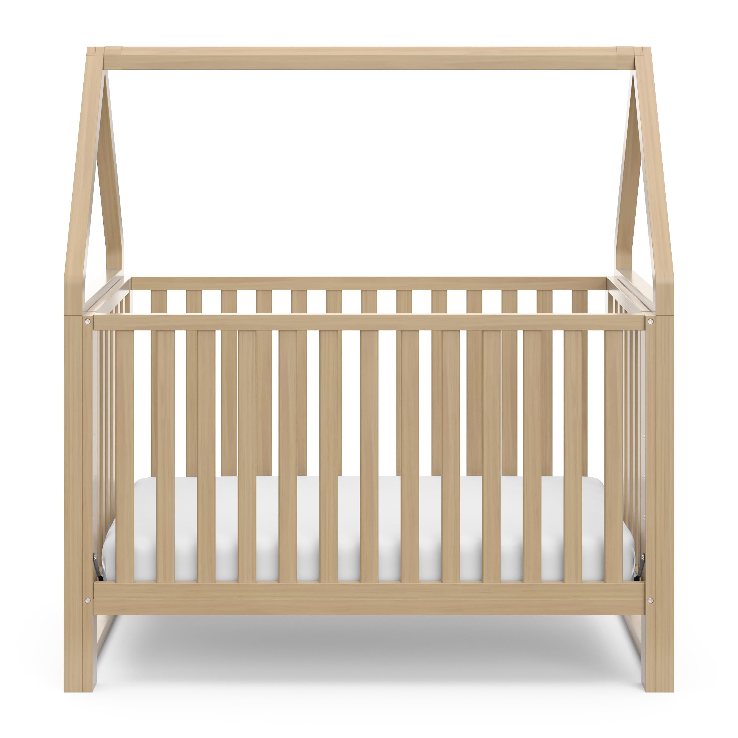 Storkcraft Orchard 6-in-1 Convertible Crib in Driftwood - GREENGUARD Gold Certified, Converts to Toddler Bed, Full Bed, Playhouse & Daybed, Fits Standard Crib Mattress | Nursery Furniture for Baby & Kids Room, Modern Wooden Crib for Newborns & Toddlers