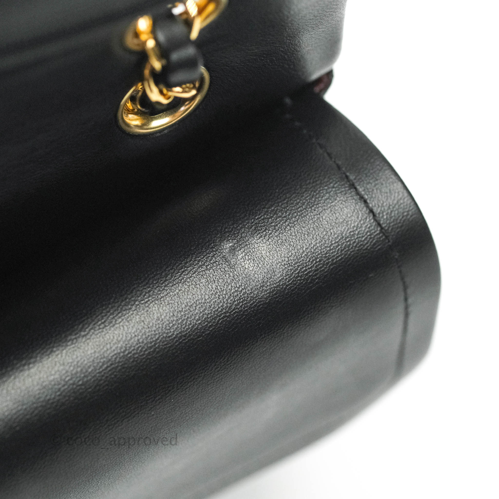 Chanel Classic Flap Bag M/L Size - Black Lambskin Leather with Gold Hardware | Luxury Handbag for Women, Perfect for Evening Events & Daily Use