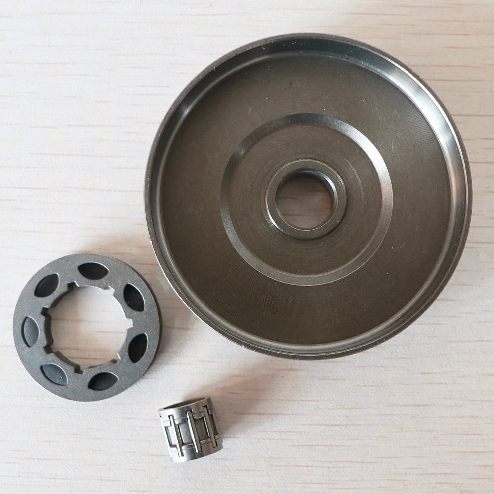 3800 Chainsaw Clutch Drum with Needle Bearing - 3/8-7 Teeth Sprocket Rim Replacement Part for Professional Chainsaw Maintenance & Repair | Compatible with Various Chainsaw Models | Durable Construction for Wood Cutting & Forestry Work