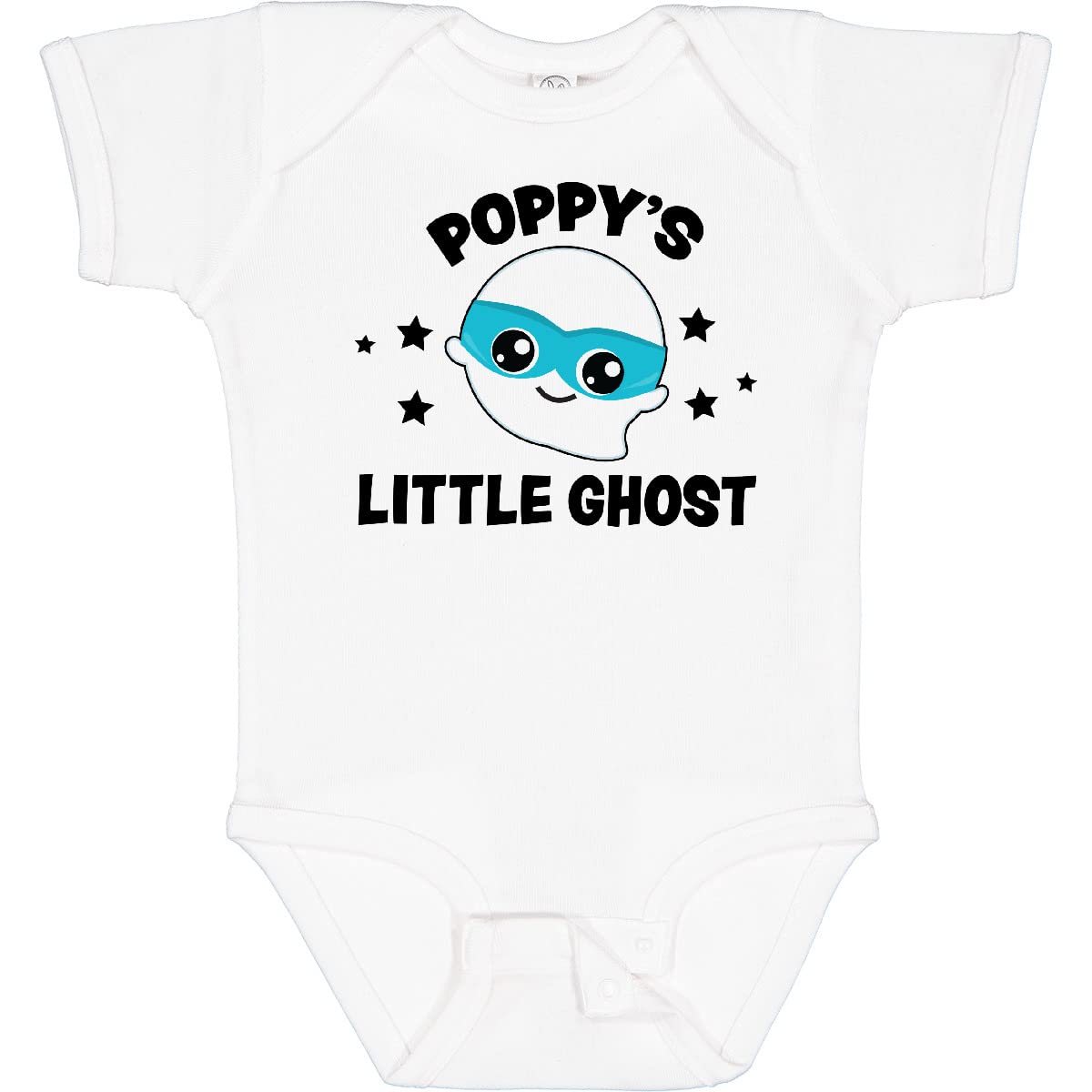 Inktastic Cute Poppy's Little Ghost with Stars Baby Bodysuit - Soft Cotton Infant Onesie for Halloween & Everyday Wear - Perfect Gift for Newborns & Toddlers
