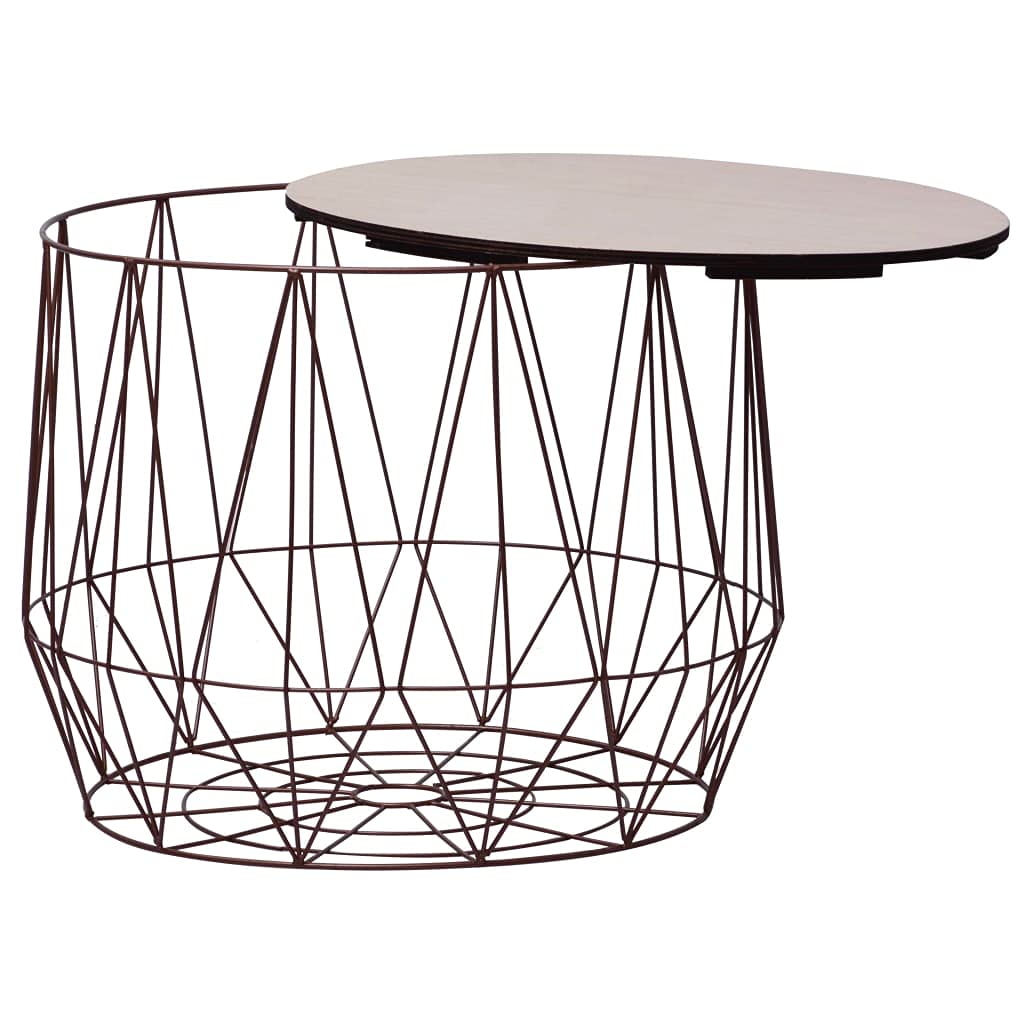 CHARMMA 2-Piece Copper Coffee Table Set - Modern Living Room Furniture for Home Decor & Small Space