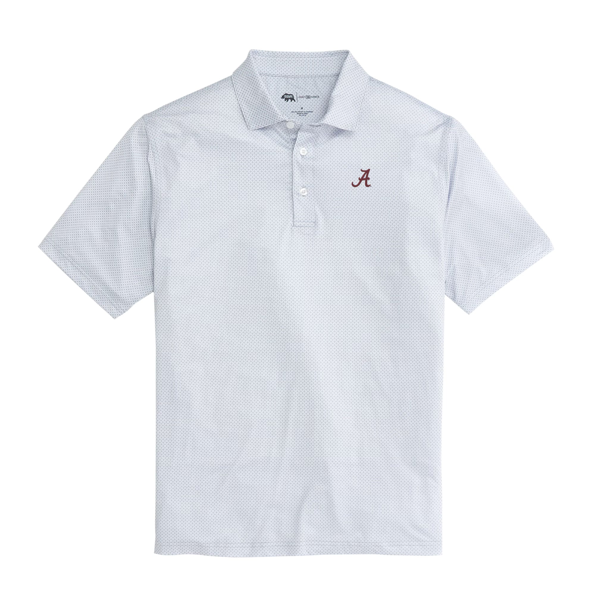 Alabama Scope Printed Performance Polo Shirt - Moisture Wicking, Breathable & Quick-Dry Men's Golf Shirt - Perfect for Golf, Tennis, Outdoor Sports & Casual Wear