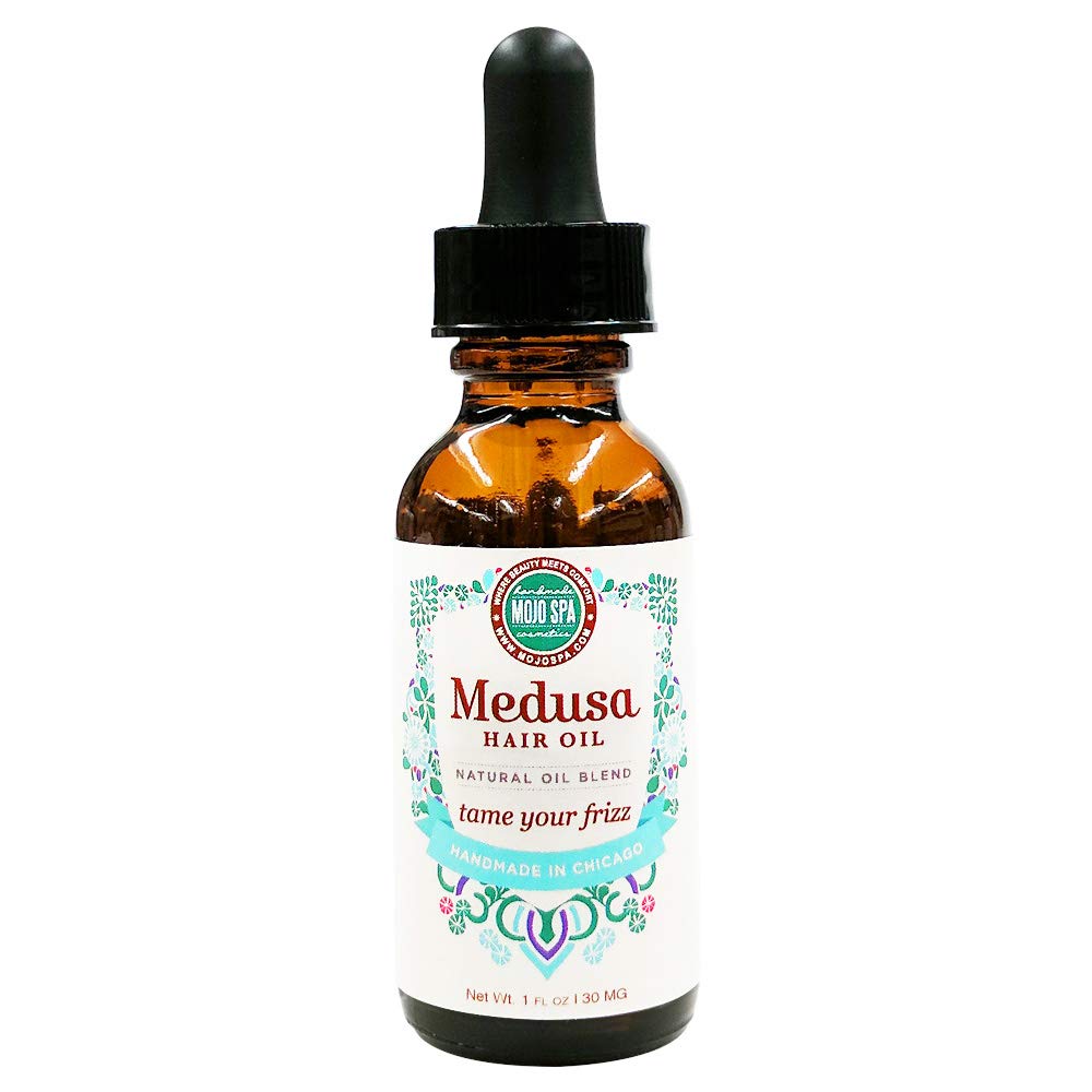 Medusa Frizz Control Hair Oil - Natural Smoothing & Shine Treatment for Curly, Wavy & Straight Hair - Perfect for Daily Styling & Heat Protection