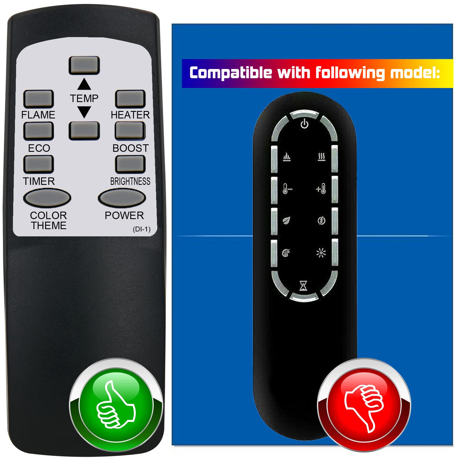 DIMPLEX RBF36WC Replacement Remote Control for Electric Fireplace - Compatible with Revillusion Electric Fires | Perfect for Home Heating & Cozy Winter Nights