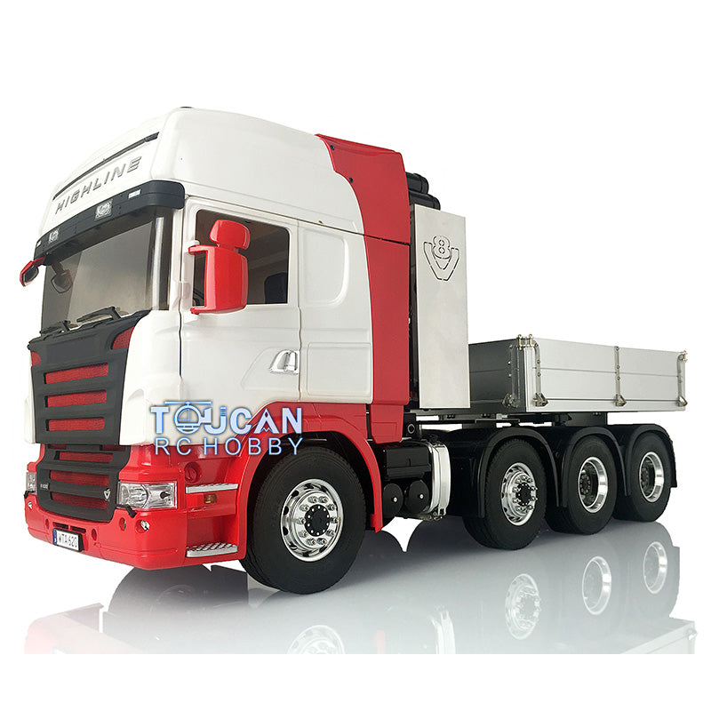1/14 Scale 8x8 LESU RC Tractor Truck Model - Metal Chassis with Equipment Rack, Cabin Roof & High Torque 2-Speed Gearbox - Perfect for Off-Road Adventure and RC Car Collectors