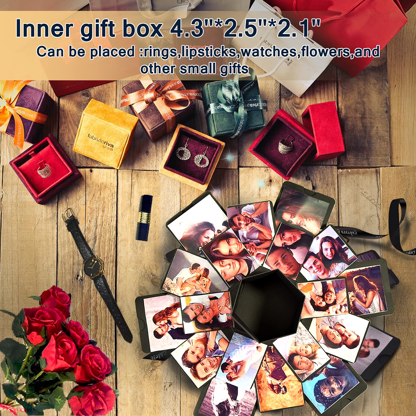 Wanateber DIY Explosion Gift Box - Creative Handmade Sticker Photo Box for Marriage Proposals, Birthday Surprises, Anniversary Gifts (Galaxy Theme) | Perfect for Romantic Gestures, Special Occasions and Memorable Moments