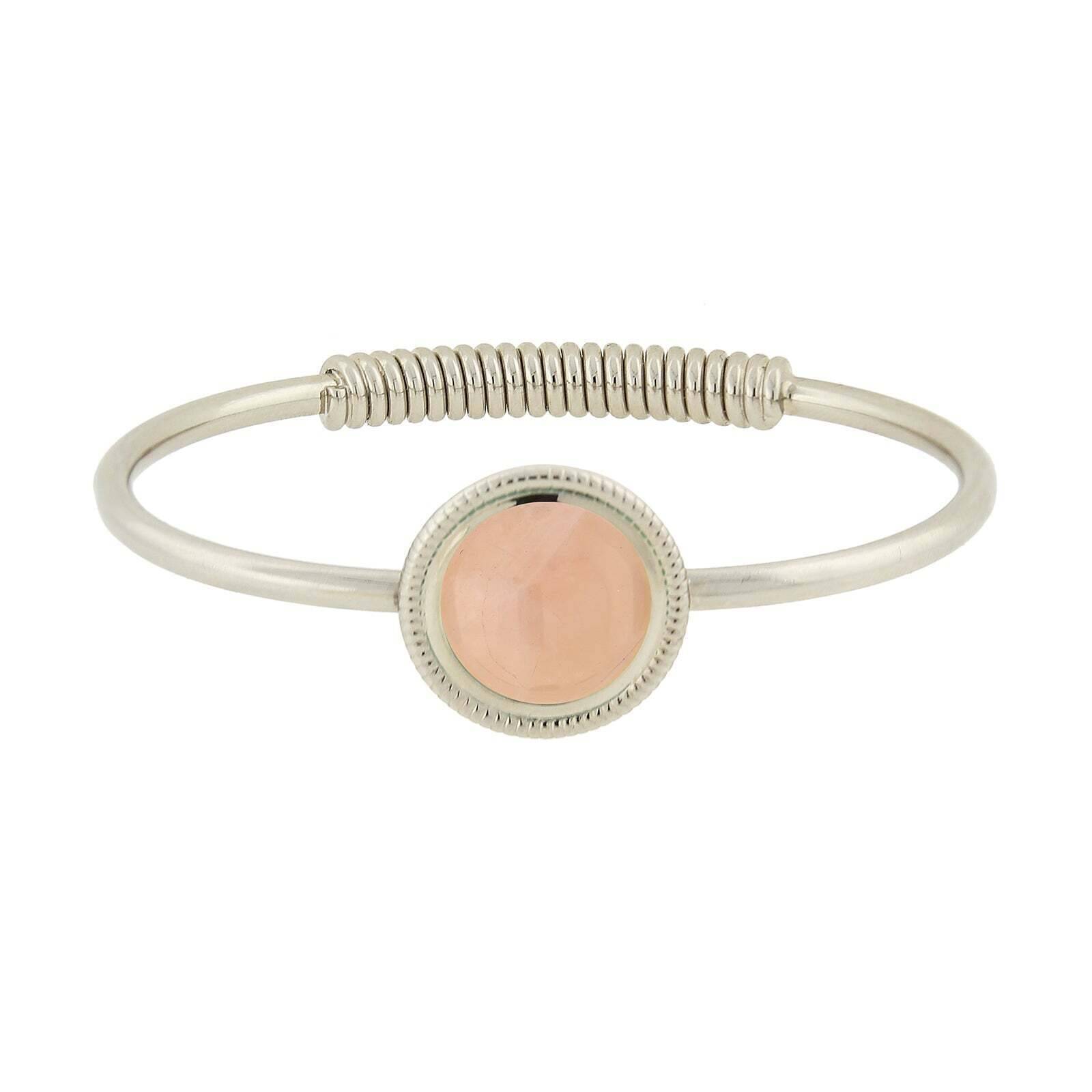 1928 Jewelry Gemstone Spring Hinge Bracelet for Women - Elegant Adjustable Beaded Bracelet for Daily Wear, Gift Giving & Special Occasions
