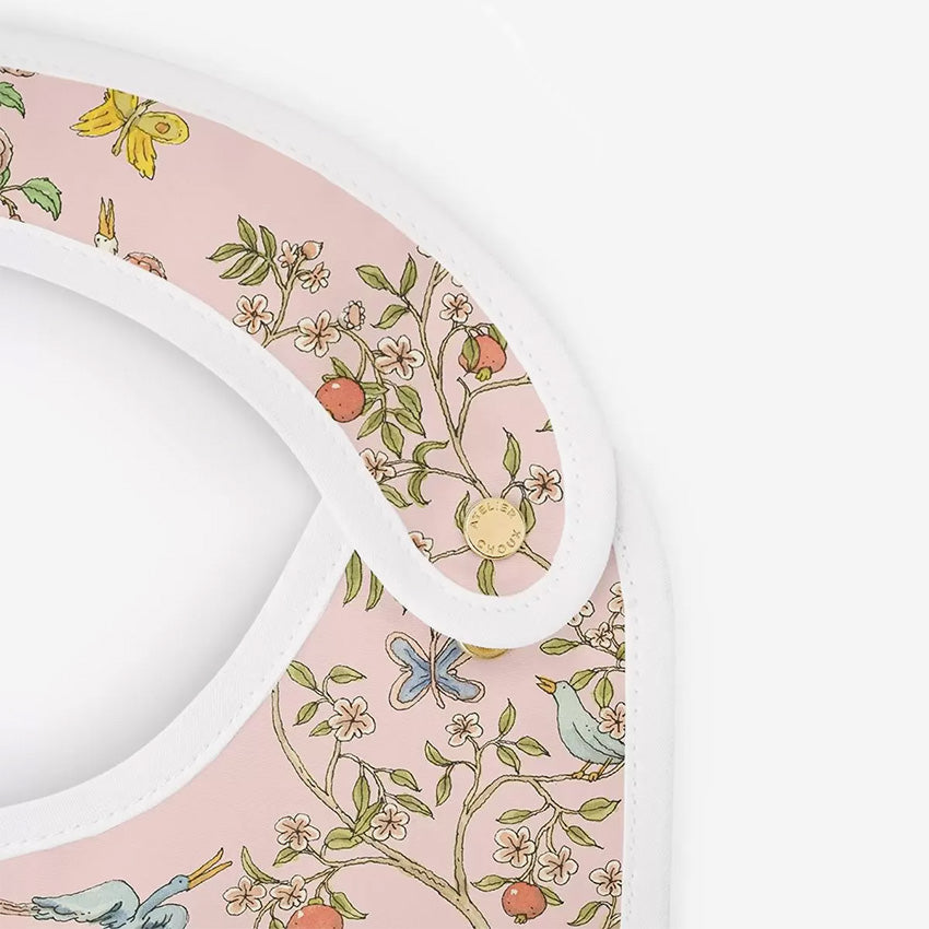 Atelier Choux Premium Satin Baby Bibs - Soft & Absorbent for Mess-Free Feeding - Perfect for Infants & Toddlers at Home or On-the-Go