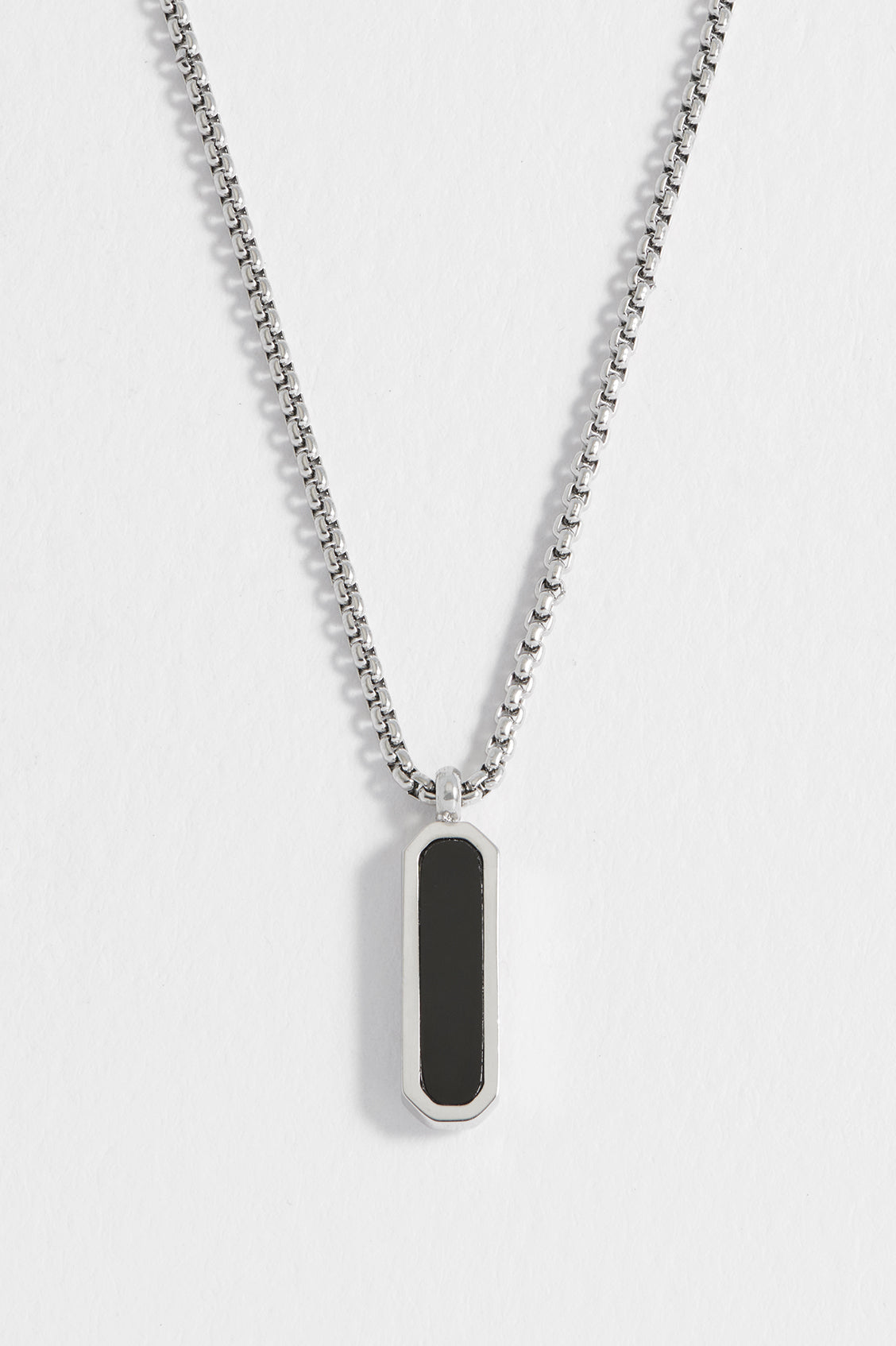 Gemstone Tag Pendant Necklace for Men - Sterling Silver Personalized Name Necklace - Perfect for Gifts, Anniversaries & Everyday Wear