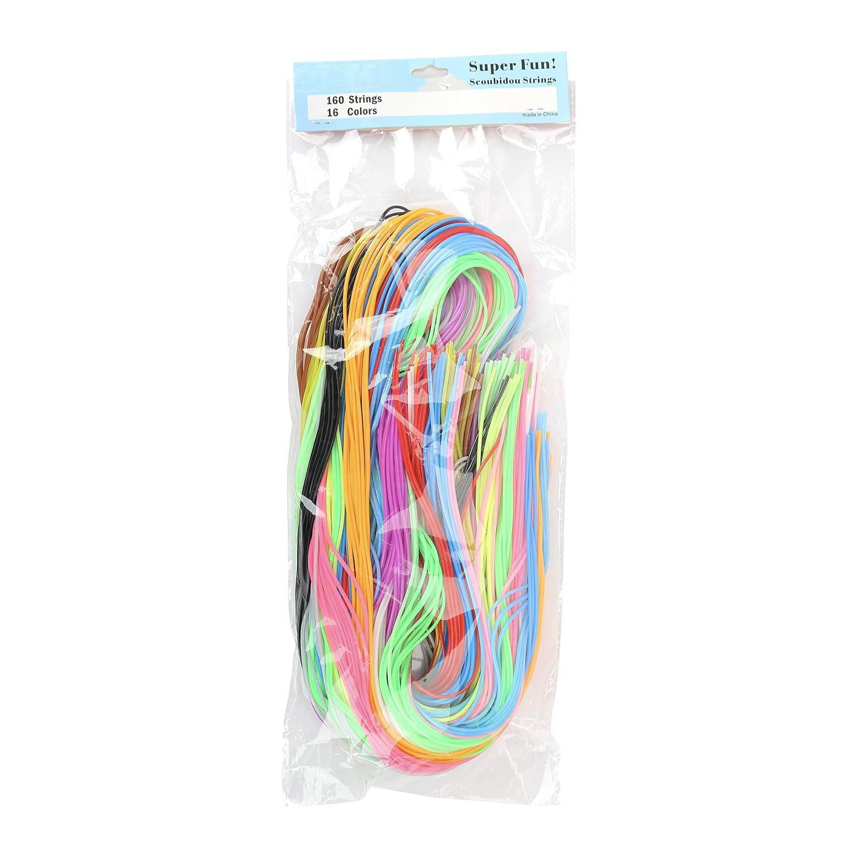 Great Five 160 Scoubidou Strings - 16 Color Plastic Lacing Cord for DIY Bracelets, Keychains & Crafts (10 Strings per Color, 160 Meters Total) - Perfect for Kids Crafts, Friendship Bracelets & School Projects