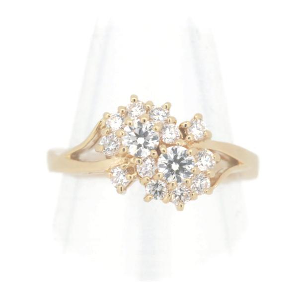 18K Gold Diamond Cluster Ring for Women - Vintage Style Elegant Jewelry Gift for Anniversary, Engagement & Special Occasions