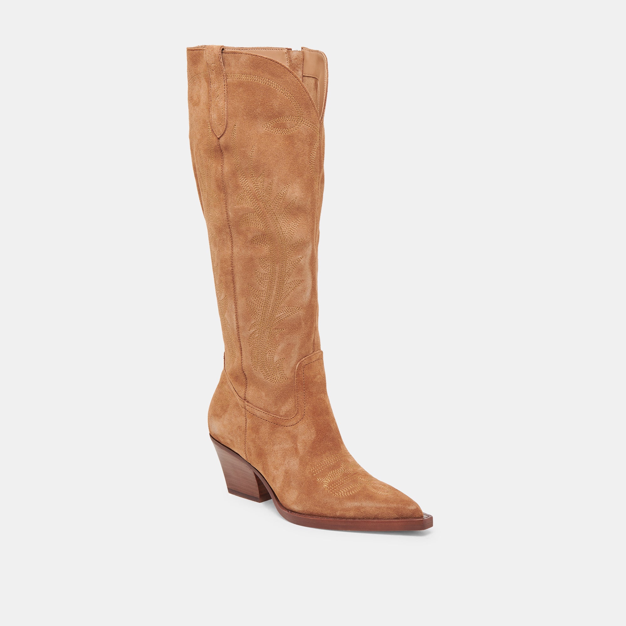 RYATT Extra Wide Calf Boots in Pecan Suede - Comfortable & Stylish Ankle Boots for Women with Wide Calves | Perfect for Fall, Winter & Casual Outfits