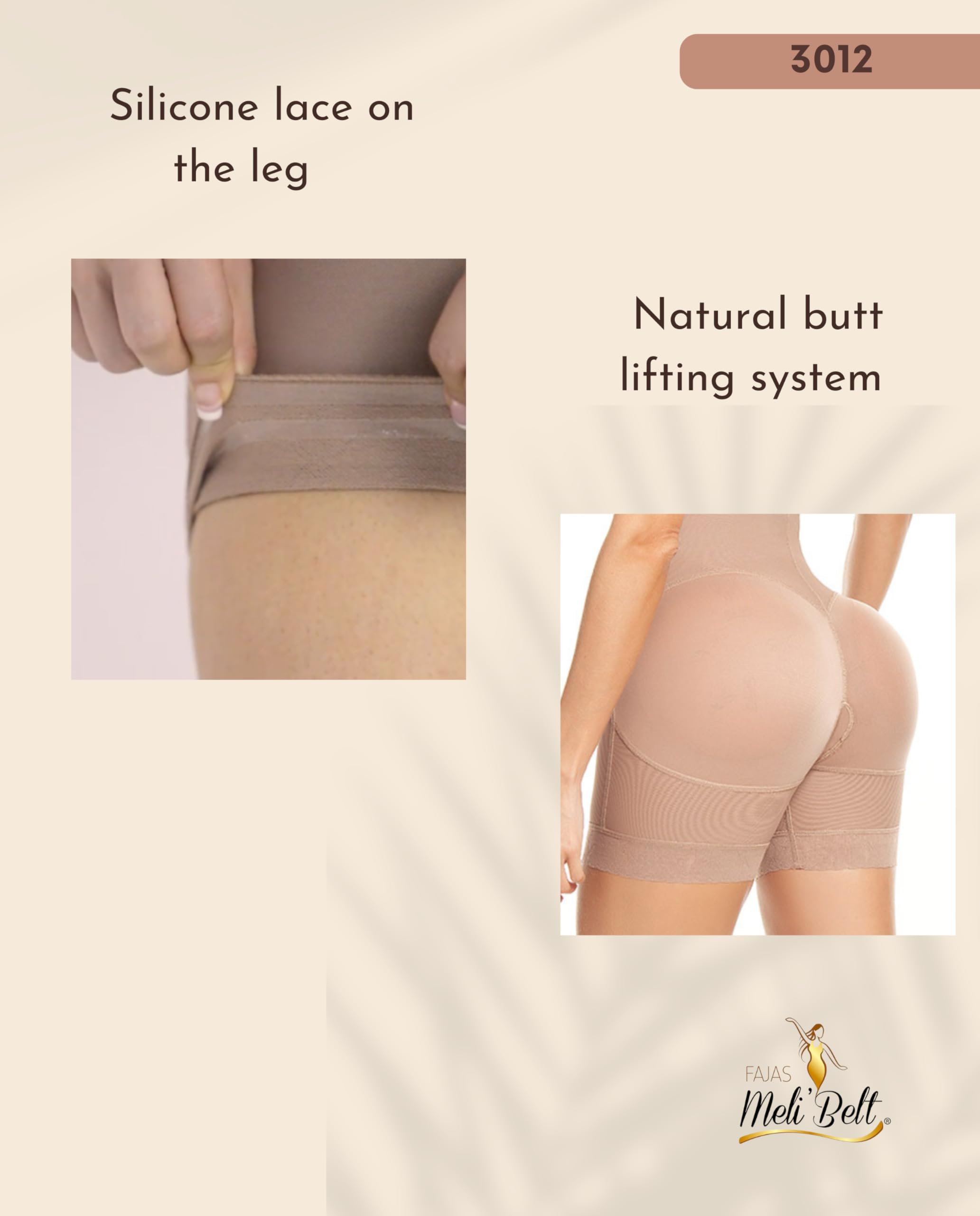 FAJAS MELI'BELT 5022 Colombian High Waist Butt Lifter Shorts - Shapewear for Women, Tummy Control & Booty Enhancement | Perfect for Workout, Daily Wear & Special Occasions