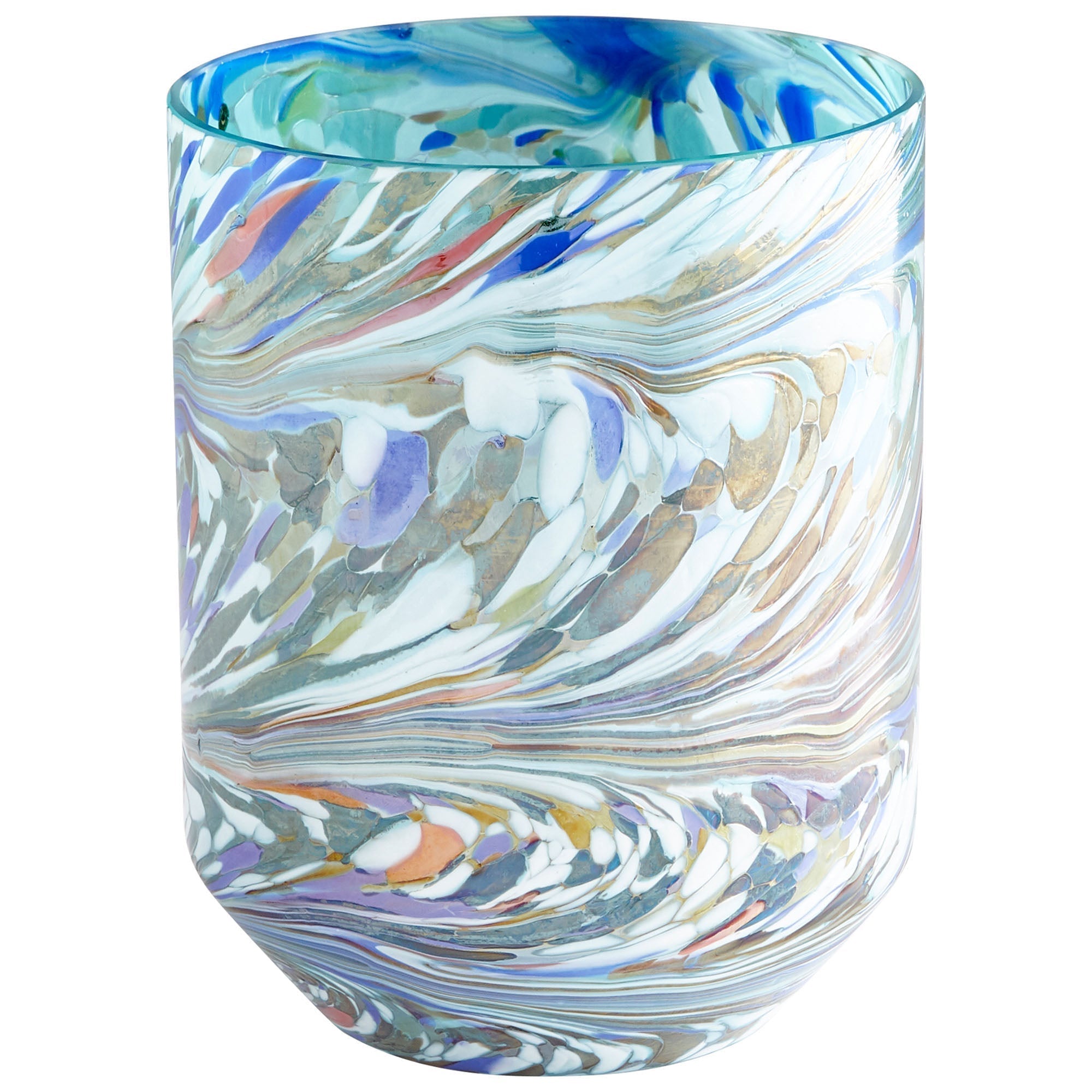 Cyan Design 09515 Wanaka Round Vase - Jade Mosaic Large Home Decor for Living Room, Dining Table Centerpiece, Wedding & Event Decorations