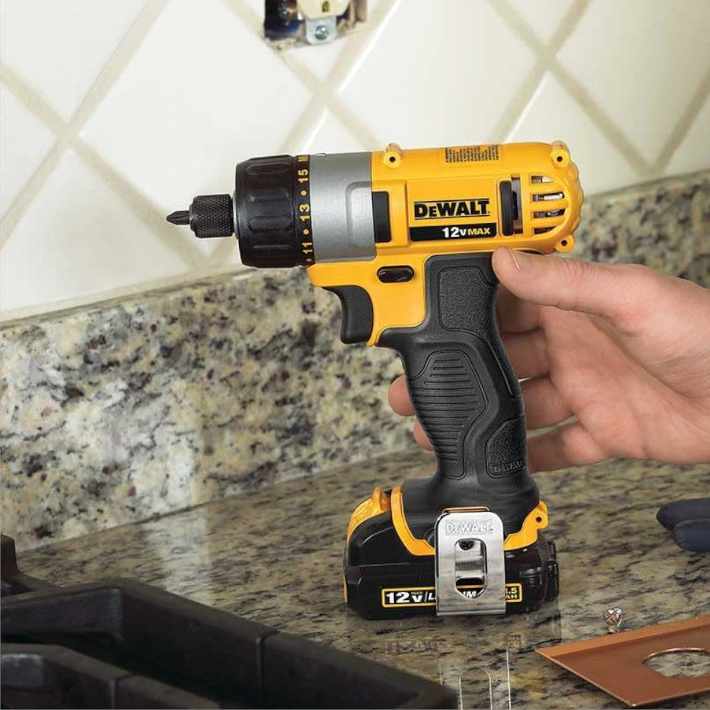 DEWALT 12V MAX Cordless Screwdriver Kit (DCF610S1) - Factory Refurbished with Warranty - Perfect for Home Repairs & DIY Projects