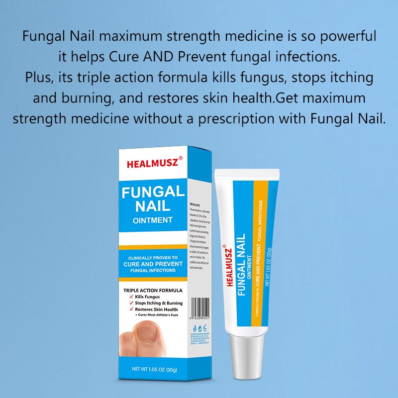 Healmusz Onychomycosis Nail Renewal Liquid - Extra Strength Toenail Fungus Treatment for Damaged & Discolored Nails | Fingernail & Toenail Repair Solution | Ideal for Athletes, Swimmers & Daily Foot Care