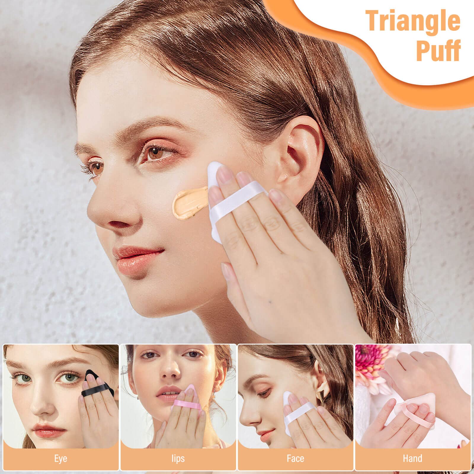 20pcs Triangle Powder Puffs - Premium Makeup Sponge Applicators for Loose & Pressed Setting Powder | Soft Face & Eye Cosmetic Puffs | Perfect for Professional Makeup Artists & Daily Beauty Routine