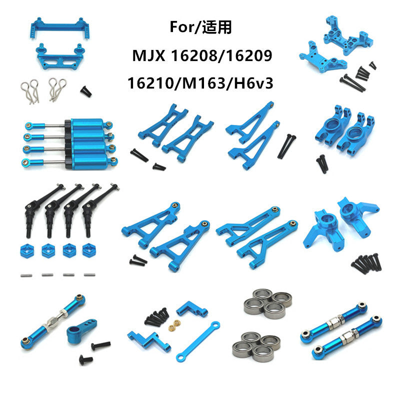 MJX 1/16 H6V3 M163 RC Car Metal Upgrade Kit for 16208/16209/16210 Models - High Performance Replacement Parts for Off-Road Racing & Crawling Adventures