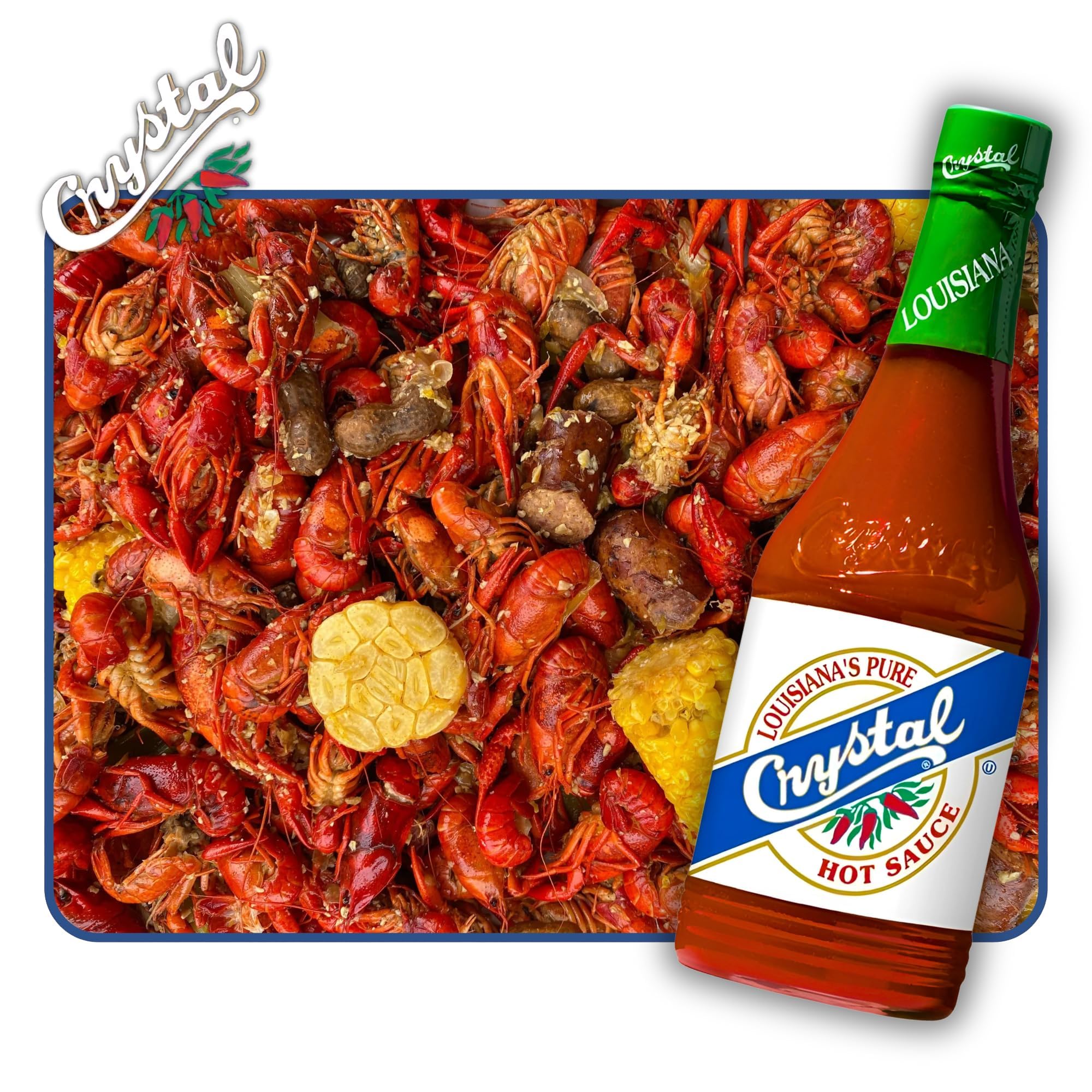 Louisiana Original Crystal Hot Sauce 12oz (Pack of 6) - Pure, Low Fat & Low Sodium Pepper Sauce - Perfect for Sandwiches, Wings, Pizza, Tacos, Soups & Cooking - Great for BBQ, Parties & Gifting