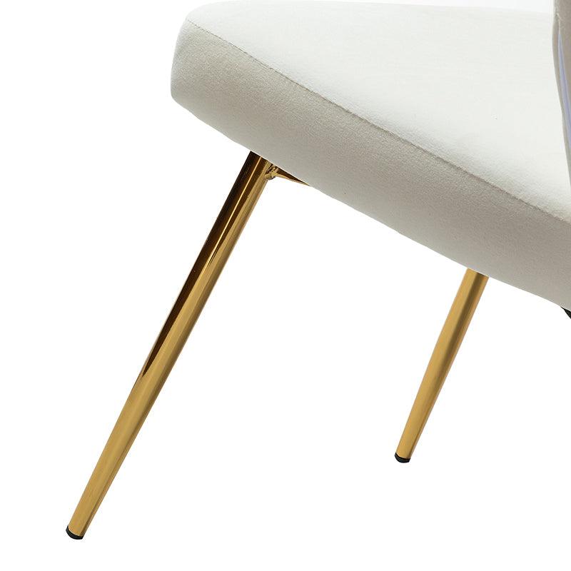 Modern Dining Chairs Set of 4 - Mid Century Metal Leg Side Chairs for Kitchen, Dining Room & Office - Aruna Contemporary Upholstered Seating