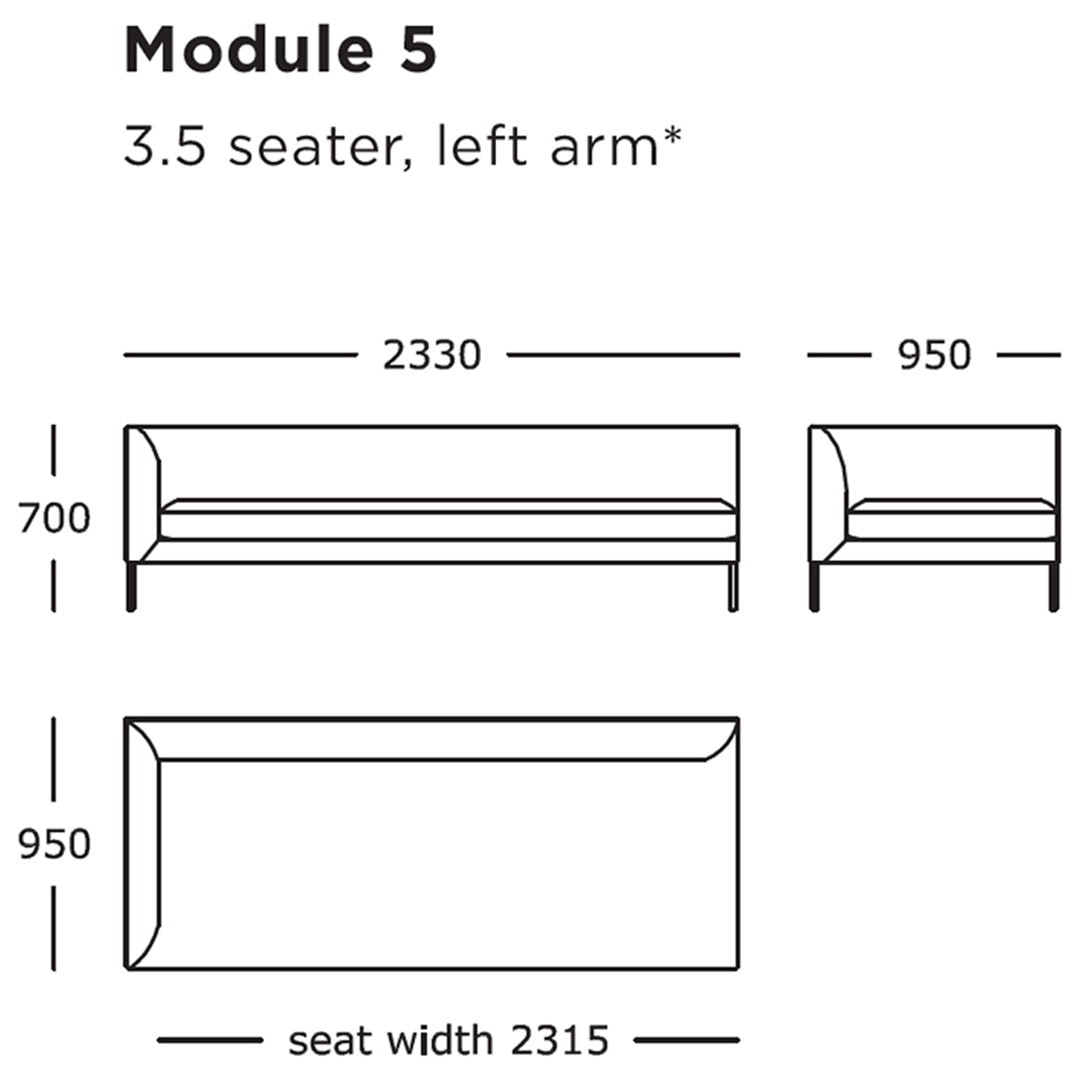 Modular Sofa Set - 8-Piece Customizable Sectional Couch for Living Room, Lounge & Office - Blade Sofa with Interchangeable Modules for Modern Home Decor
