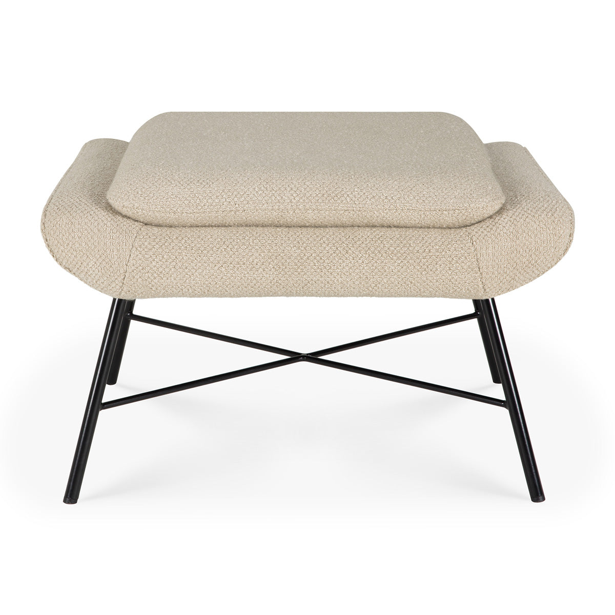 Ethnicraft Barrow Ottoman - Modern Storage Ottoman with Lift Top, Upholstered in Premium Fabric, Perfect for Living Room, Bedroom & Home Decor