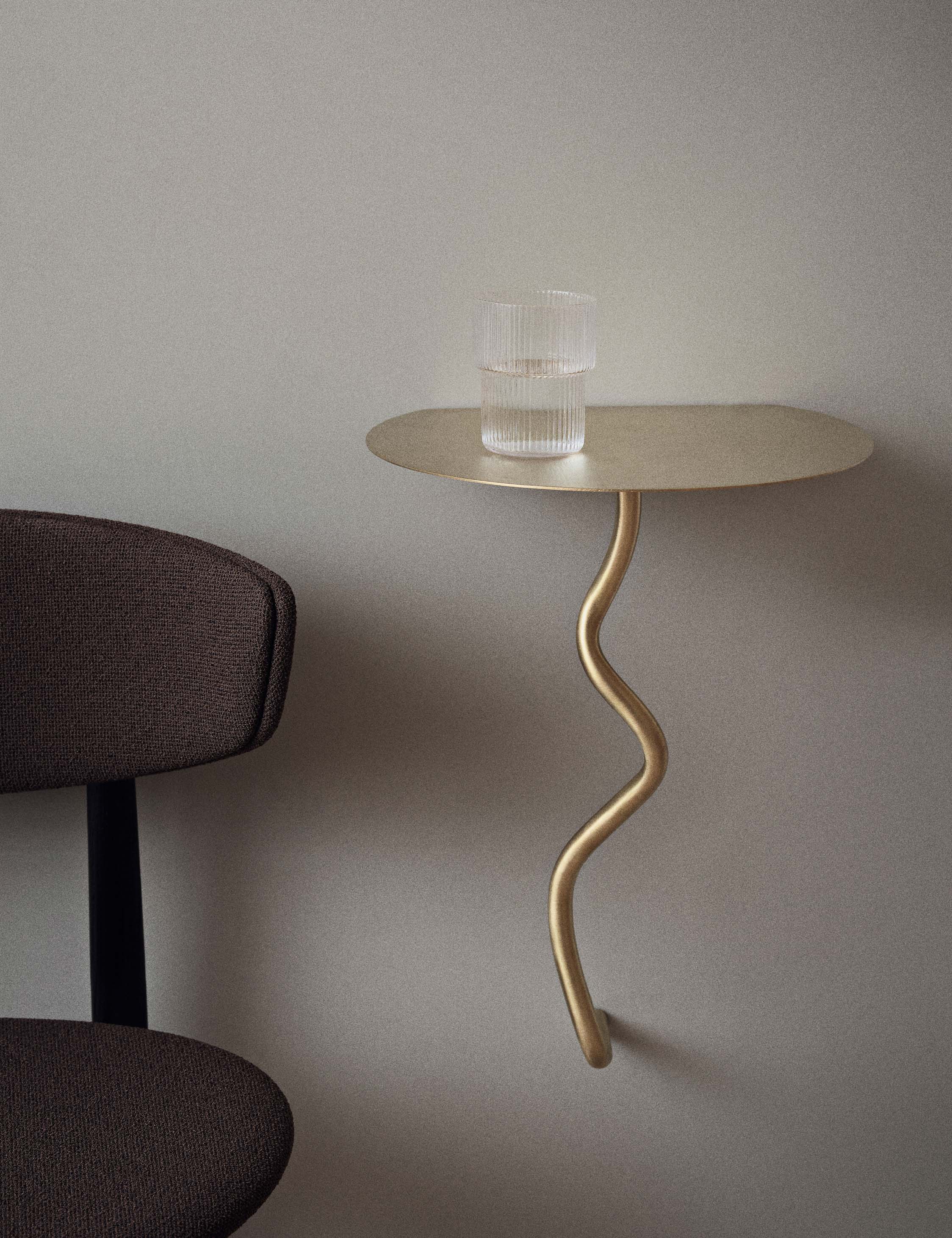 Ferm Living Curvature Wall Table - Modern Floating Shelf for Small Spaces | Perfect for Living Room, Bedroom, or Entryway Decor