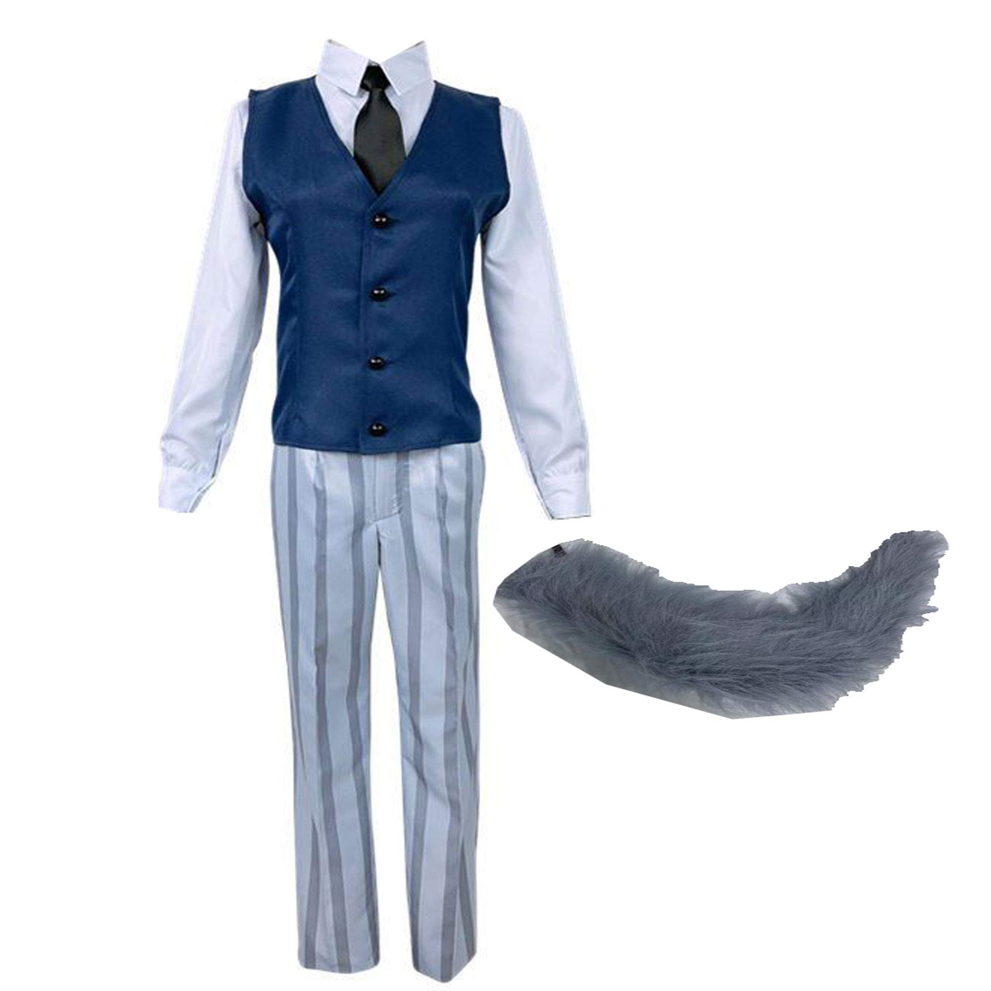 Anime Legoshi Jacket with Tail - Wolf Cosplay Costume for Halloween, Anime Conventions & Role Playing | Furry Outfit for Adults & Teens