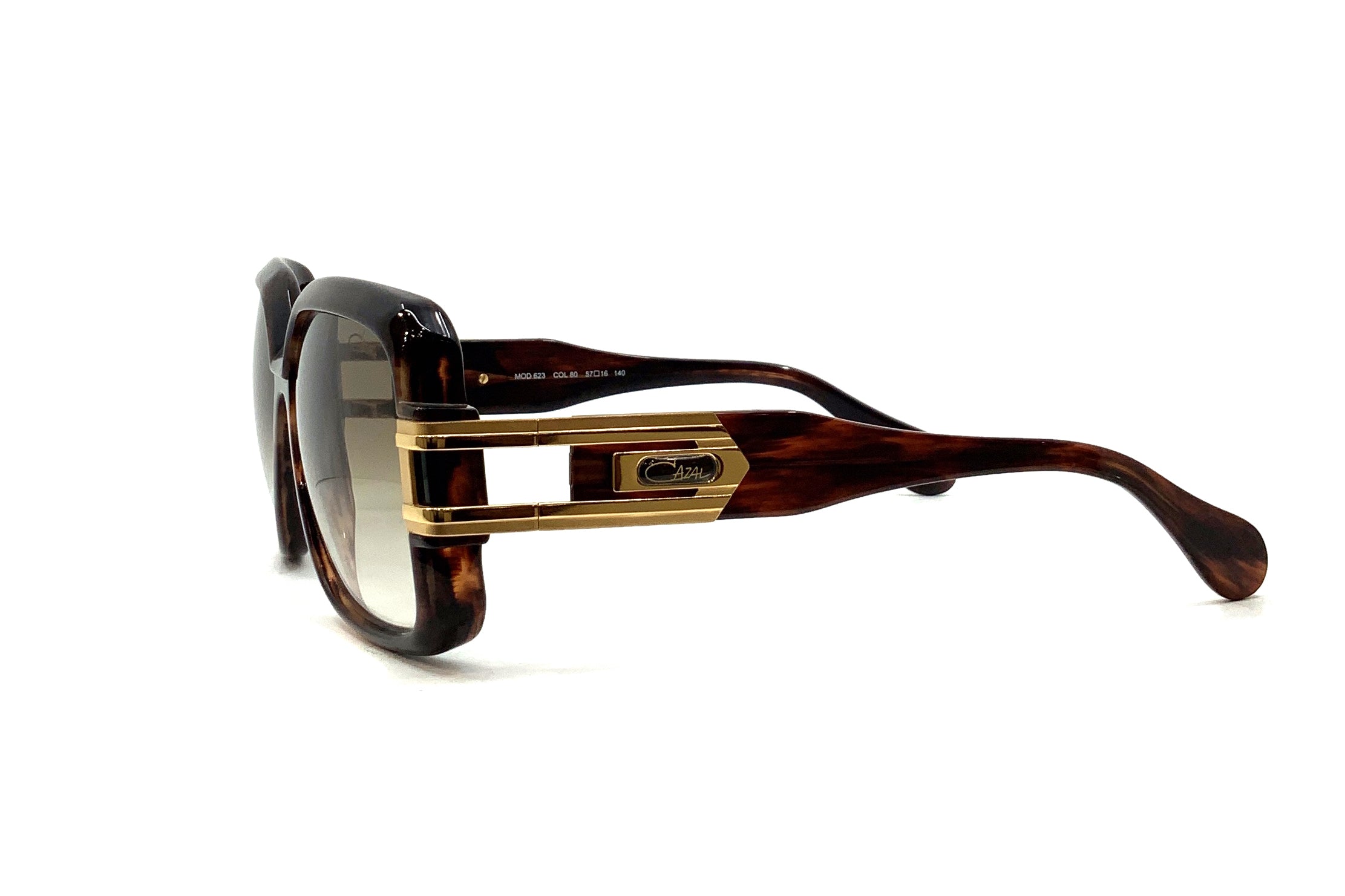 Cazal 623 Sunglasses - Black/Brown Frame with UV Protection - Perfect for Outdoor Activities, Driving, and Fashion Accessories