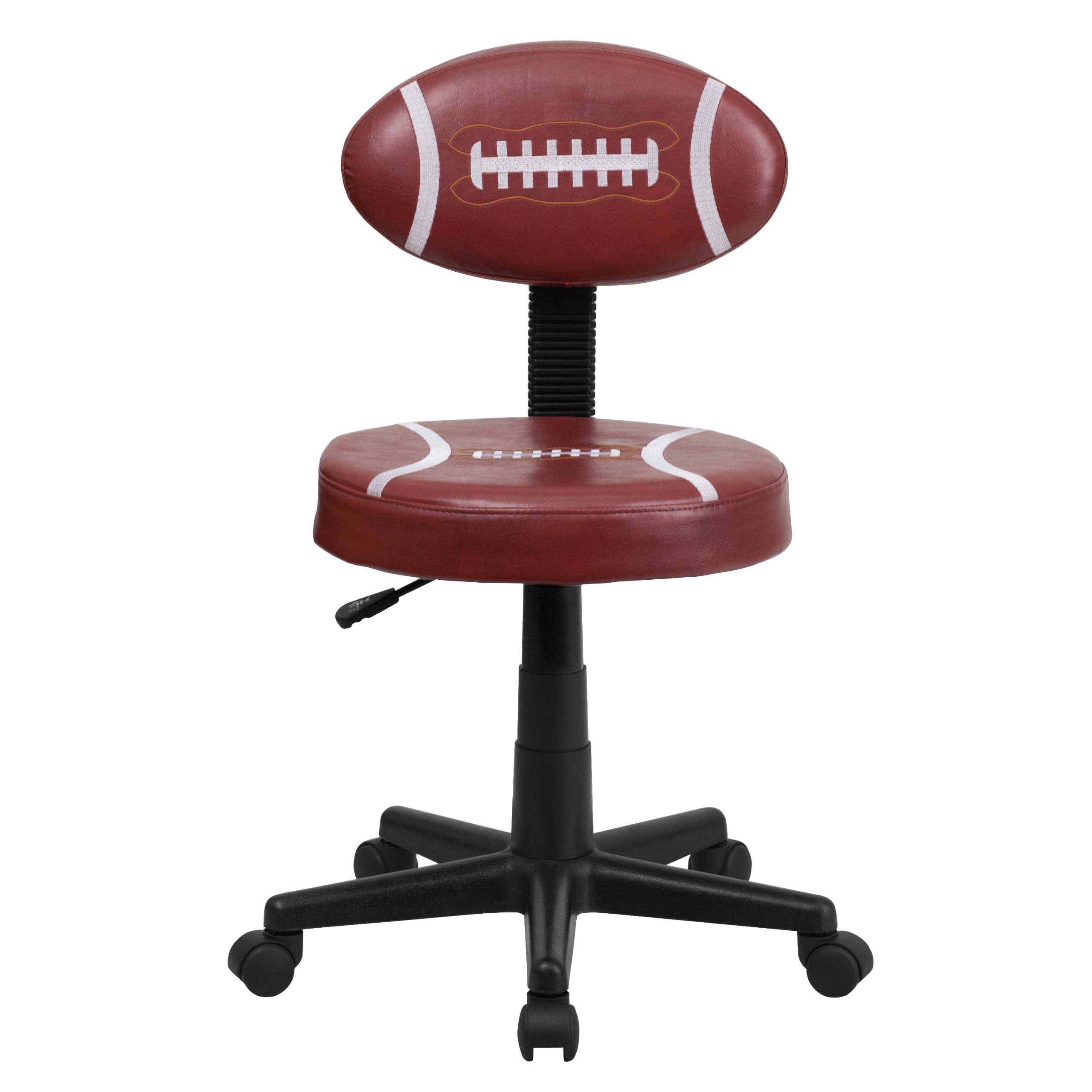 Flash Furniture Preston Brown Leather Swivel Task Office Chair - Ergonomic Desk Chair for Home & Office Workspaces, Gaming, and Study Sessions