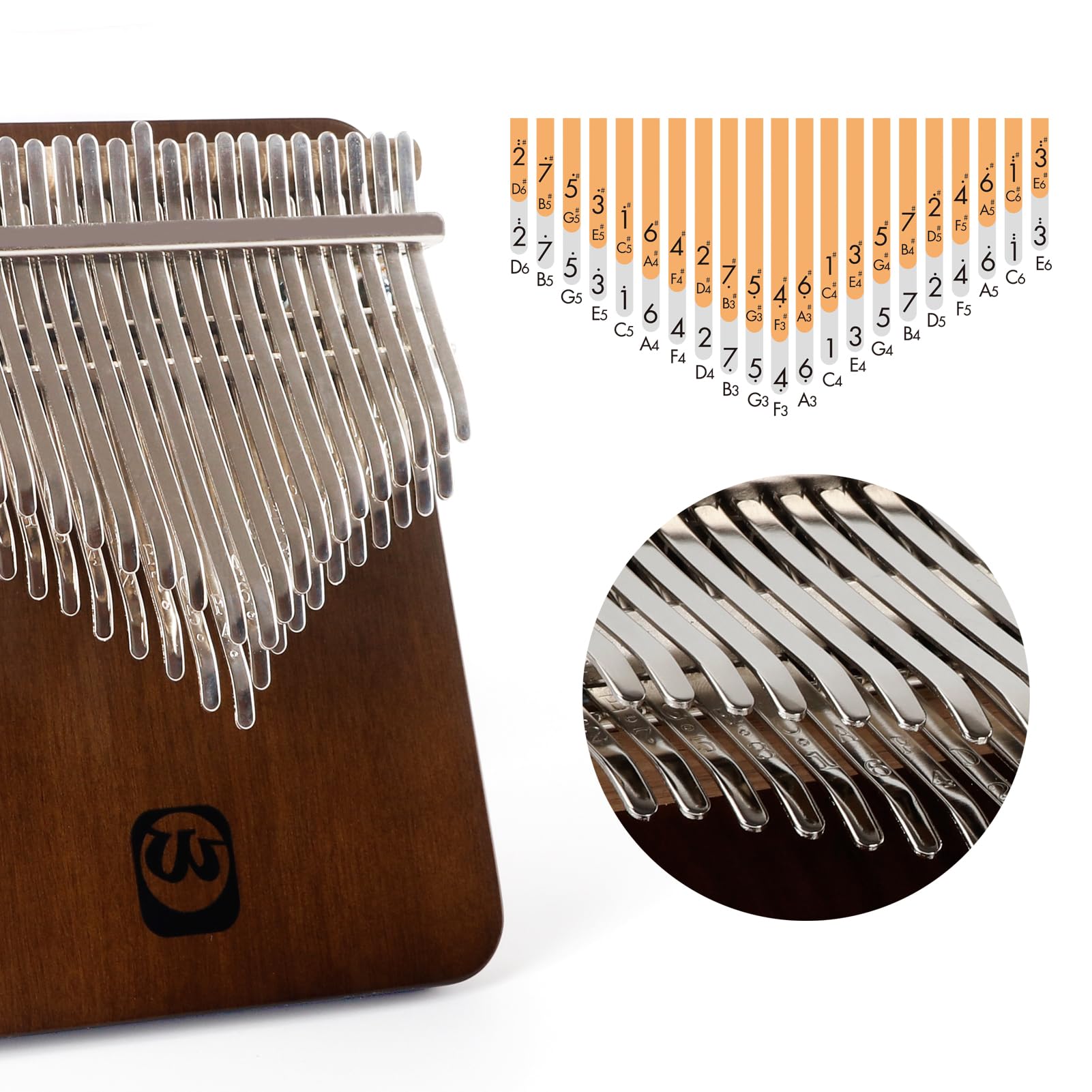 42 Key Kalimba Thumb Piano - Premium Walnut Wood Finger Piano with Songbook & Tuning Hammer | Portable Musical Instrument for Beginners, Meditation, Gifts & Music Therapy