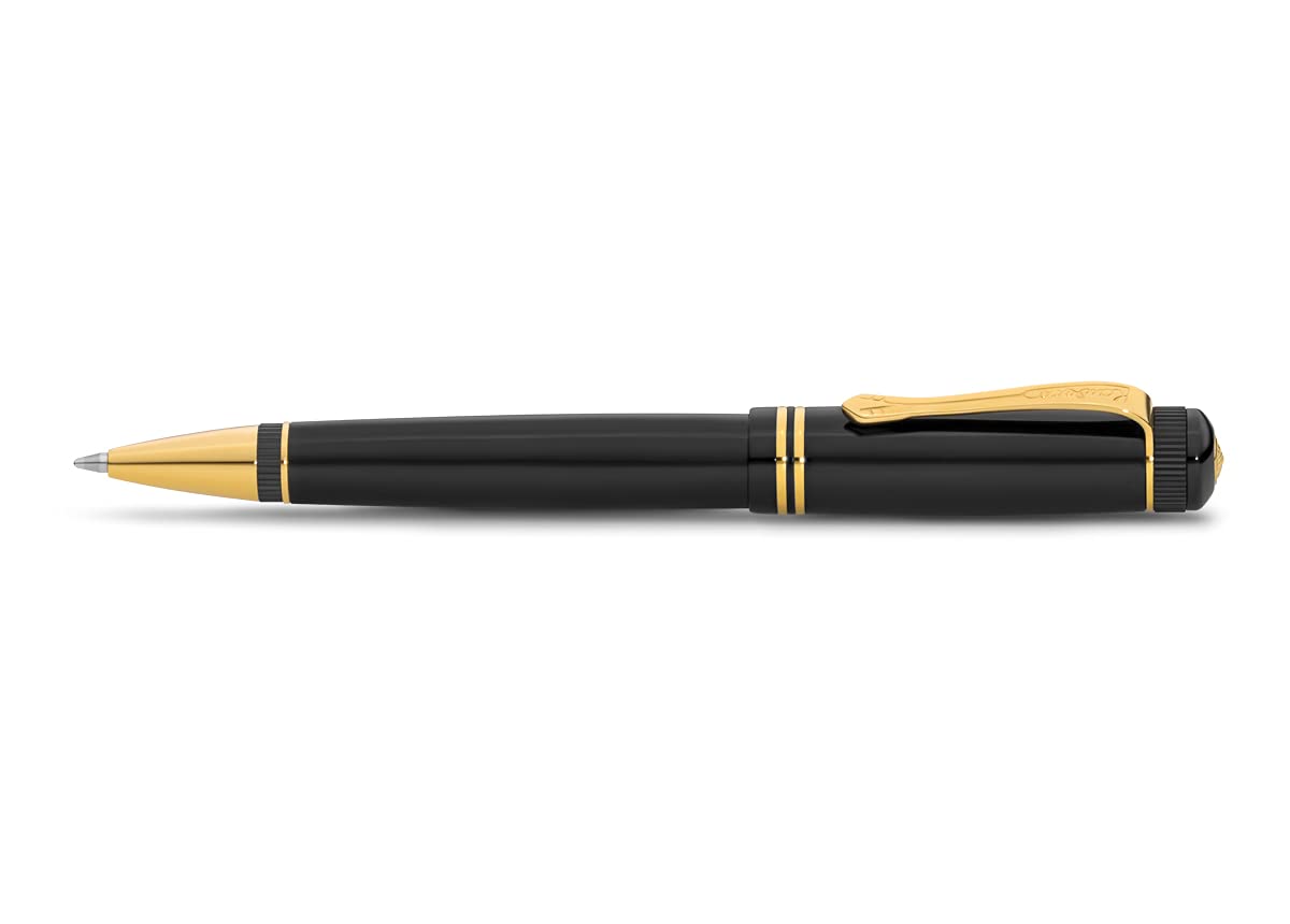 Kaweco DIA2 Gold Retractable Ballpoint Pen with Standard G2 Refills - Premium Acrylic Ball Pen (14cm) in Elegant Tin Box - Perfect for Office, School & Gift Giving