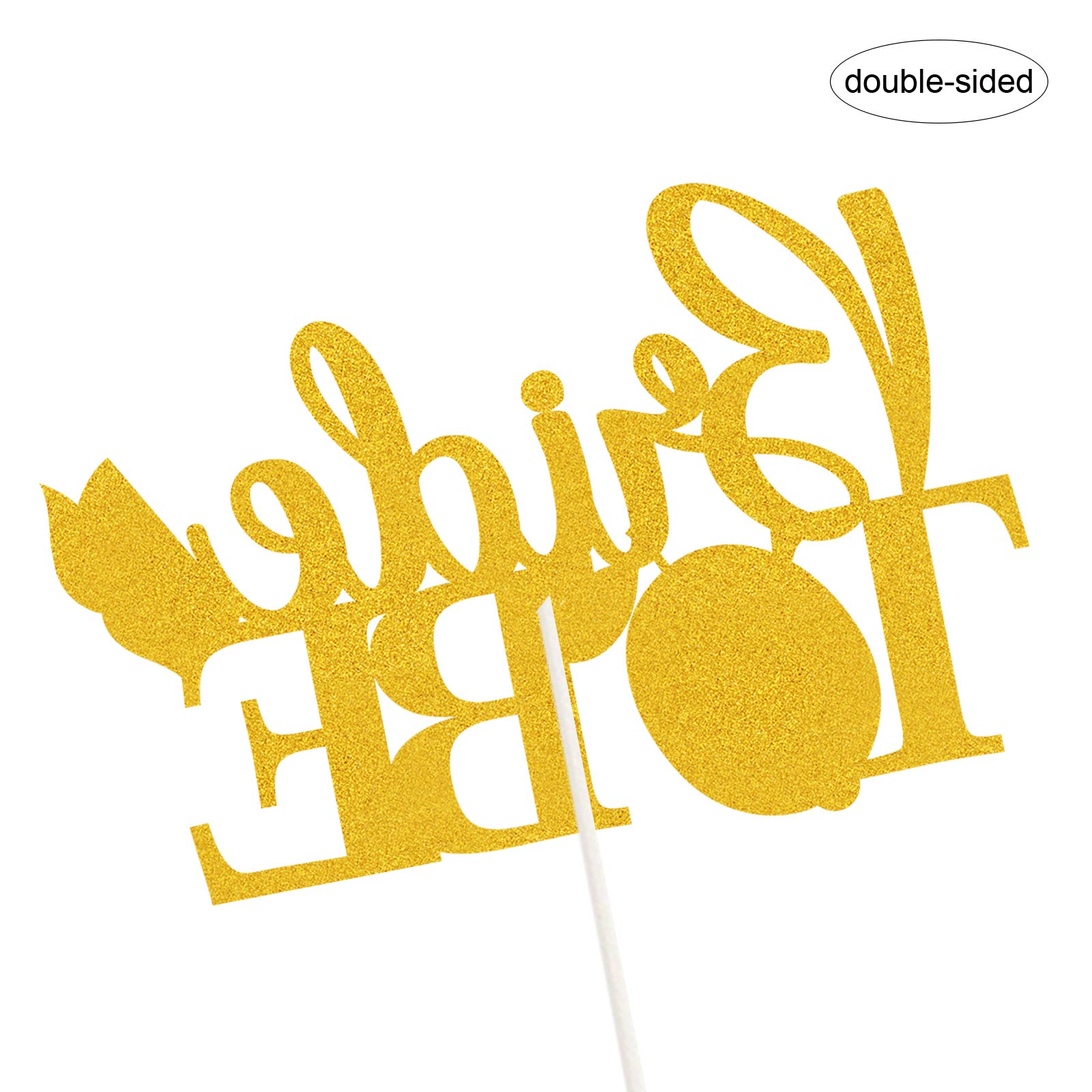 Gold Glitter Lemon Bride to Be Cake Topper - Elegant Bridal & Bachelorette Cake Decorations for Wedding Showers, Bridal Parties & Celebrations - Perfect for Wedding Cakes, Dessert Tables & Special Occasions