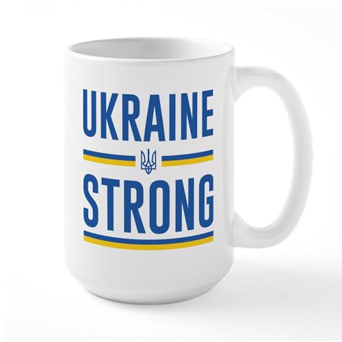 White - Ukraine Strong Large Mug