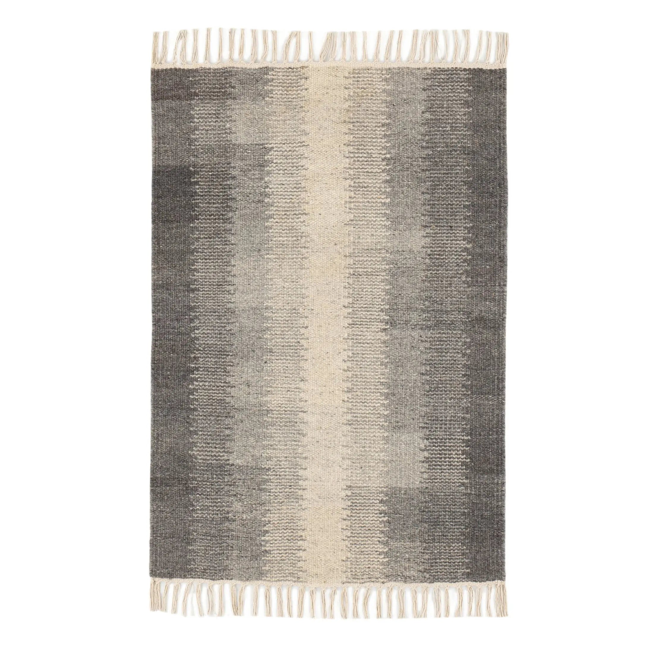Dash & Albert Ronan Ikat Handwoven Wool Rug - Stylish & Durable Area Rug for Living Room, Bedroom, or Office Decor