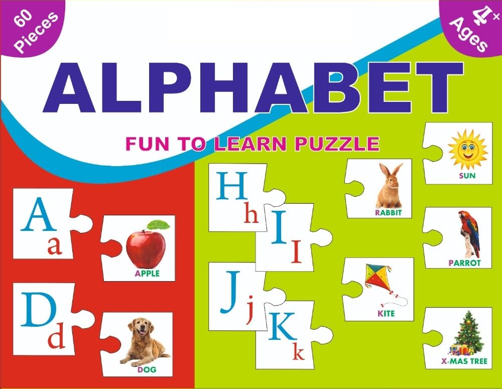 ABC Learning Puzzle Board for Kids - Educational Alphabet Puzzle from A to Z for Toddlers, Boys & Girls - Perfect for Preschool Learning & Early Childhood Development at Home or Classroom