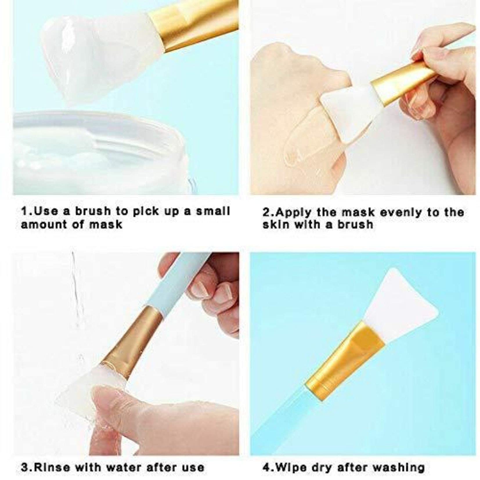 TWIREY Facial Cleansing Sponge & Mask Brush Set (2-Piece) - Gentle Exfoliation for Deep Pore Cleansing, Perfect for Daily Skincare Routine