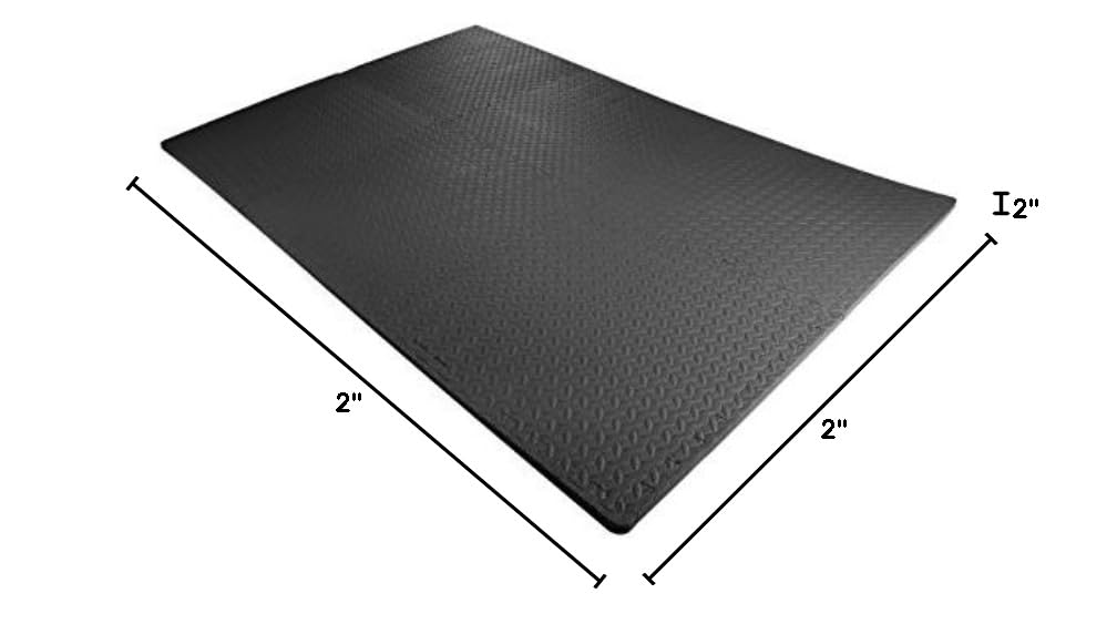Signature Fitness EVA Foam Interlocking Puzzle Exercise Mat - Non-Slip Flooring for MMA, Yoga, Gymnastics & Home Gym - Multiple Sizes - Perfect for Workouts, Playrooms & Garage Gyms