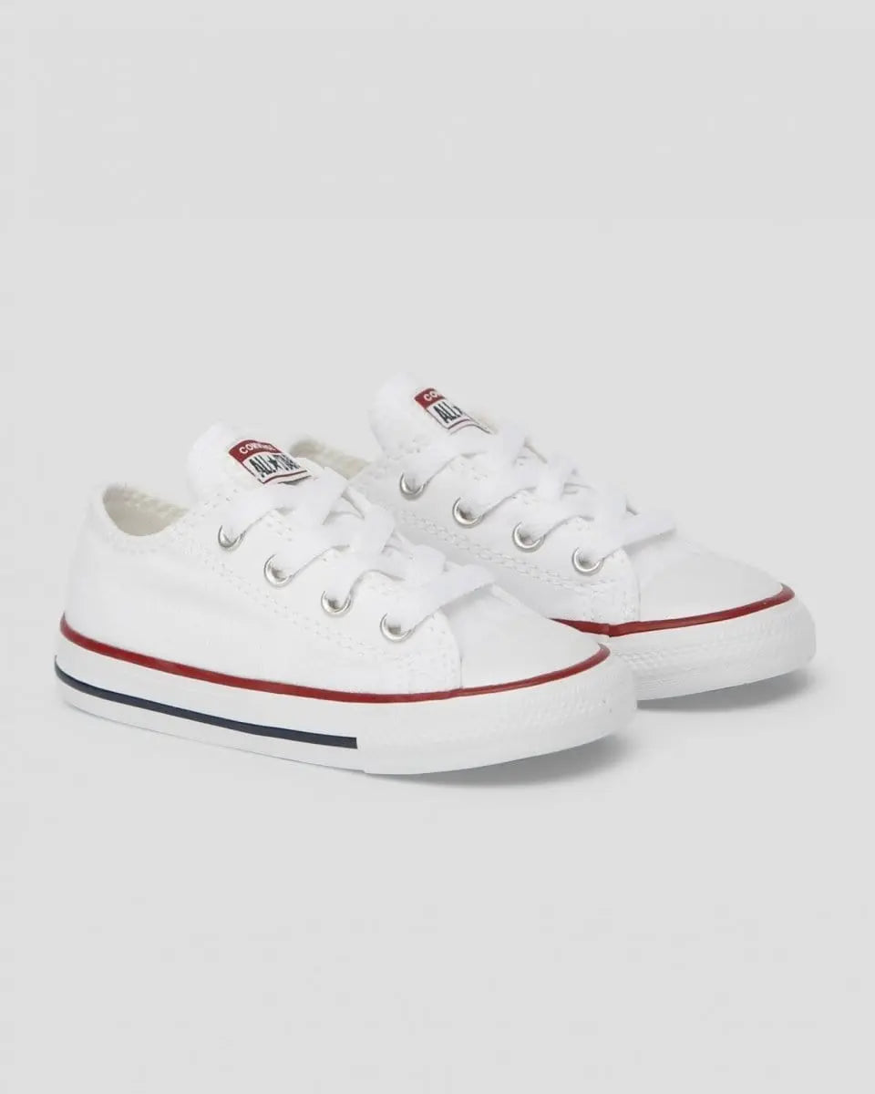 Converse Kids Chuck Taylor All Star Low Top White Sneakers - Classic Casual Shoes for Boys & Girls - Perfect for School, Play & Everyday Wear