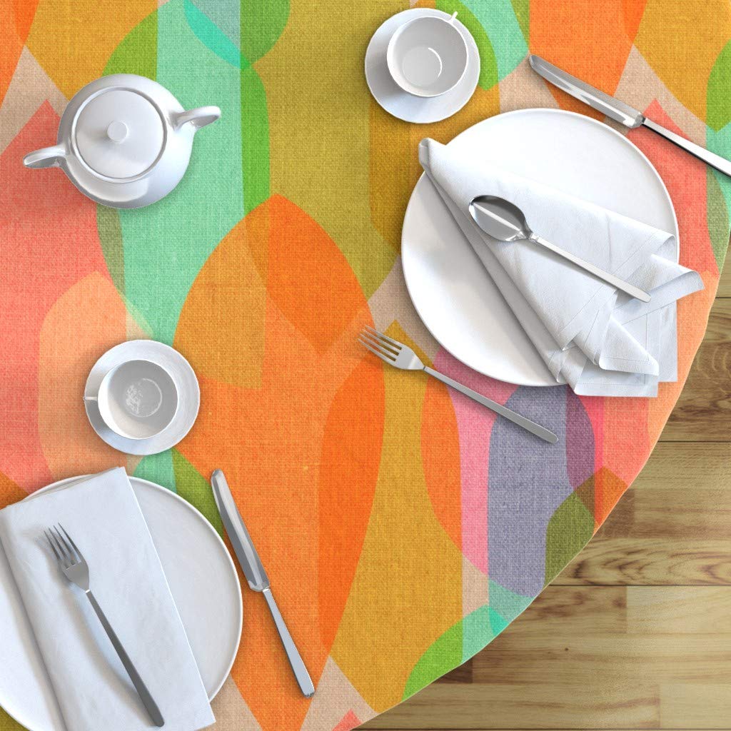 Custom Printed Cotton Sateen Tablecloth 90