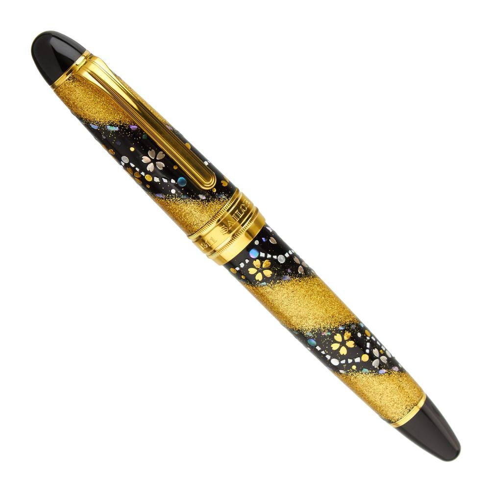 Sailor King of Pen KOP Maki-e Sakura Nagare Fountain Pen - Premium Japanese Handcrafted Writing Instrument for Calligraphy, Collectors & Luxury Gifts