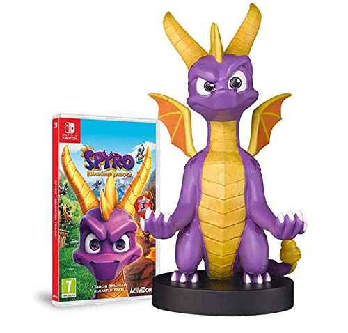 Spyro Reignited Trilogy & Spyro Cable Guy XXL Controller Holder - Exclusive Amazon Edition for Nintendo Switch - Perfect for Gaming Enthusiasts & Collectors