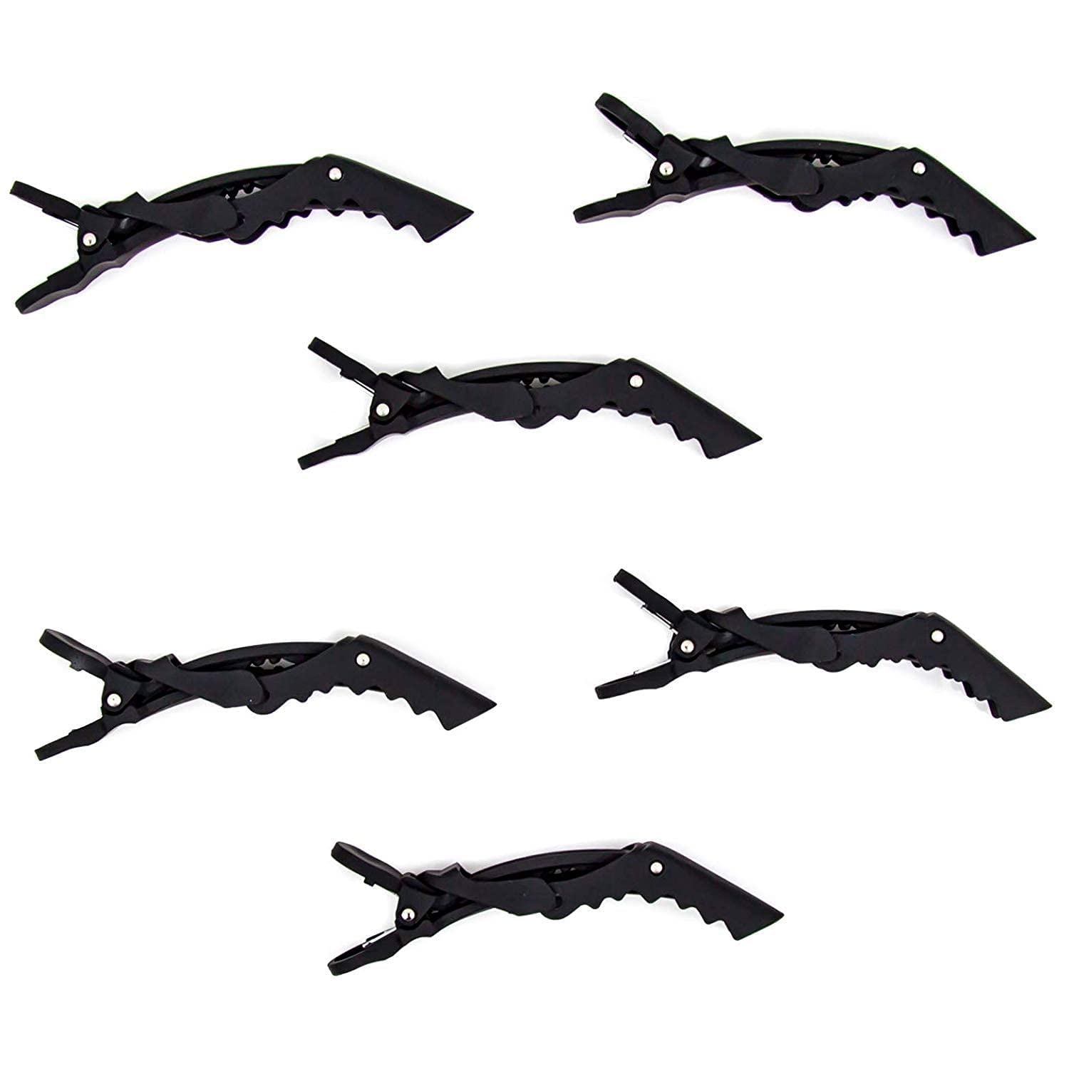 SCHUBERT Professional Crocodile Hair Clips - 6 Pack Non-Slip Duckbill Hair Clips for Thick Hair, Styling Sectioning Clips for Women & Salon Use - Perfect for Hairdressing, Curling, Braiding and Updos